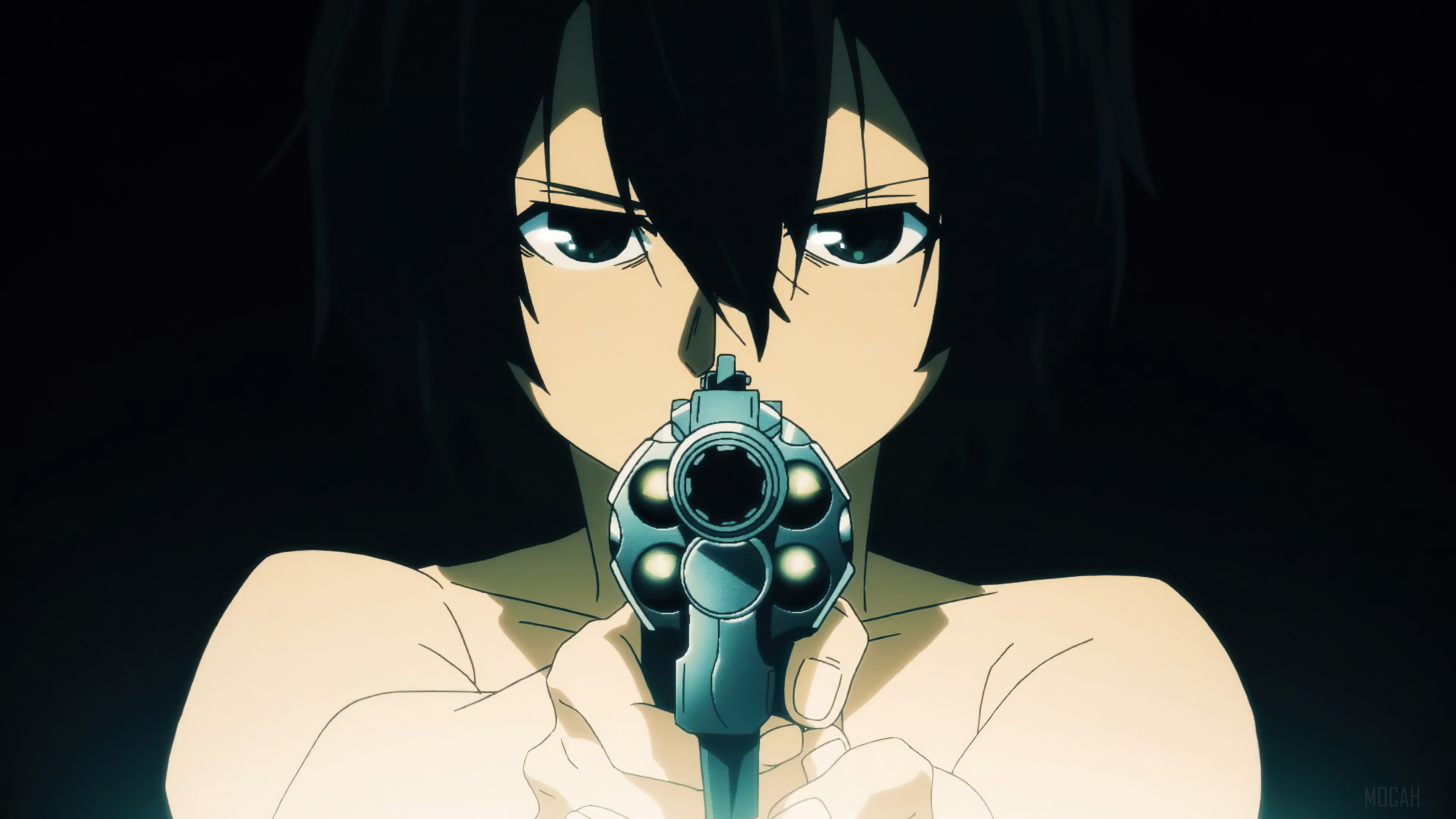 Shuichi Kagaya from Gleipnir with a pistol HD Wallpaper