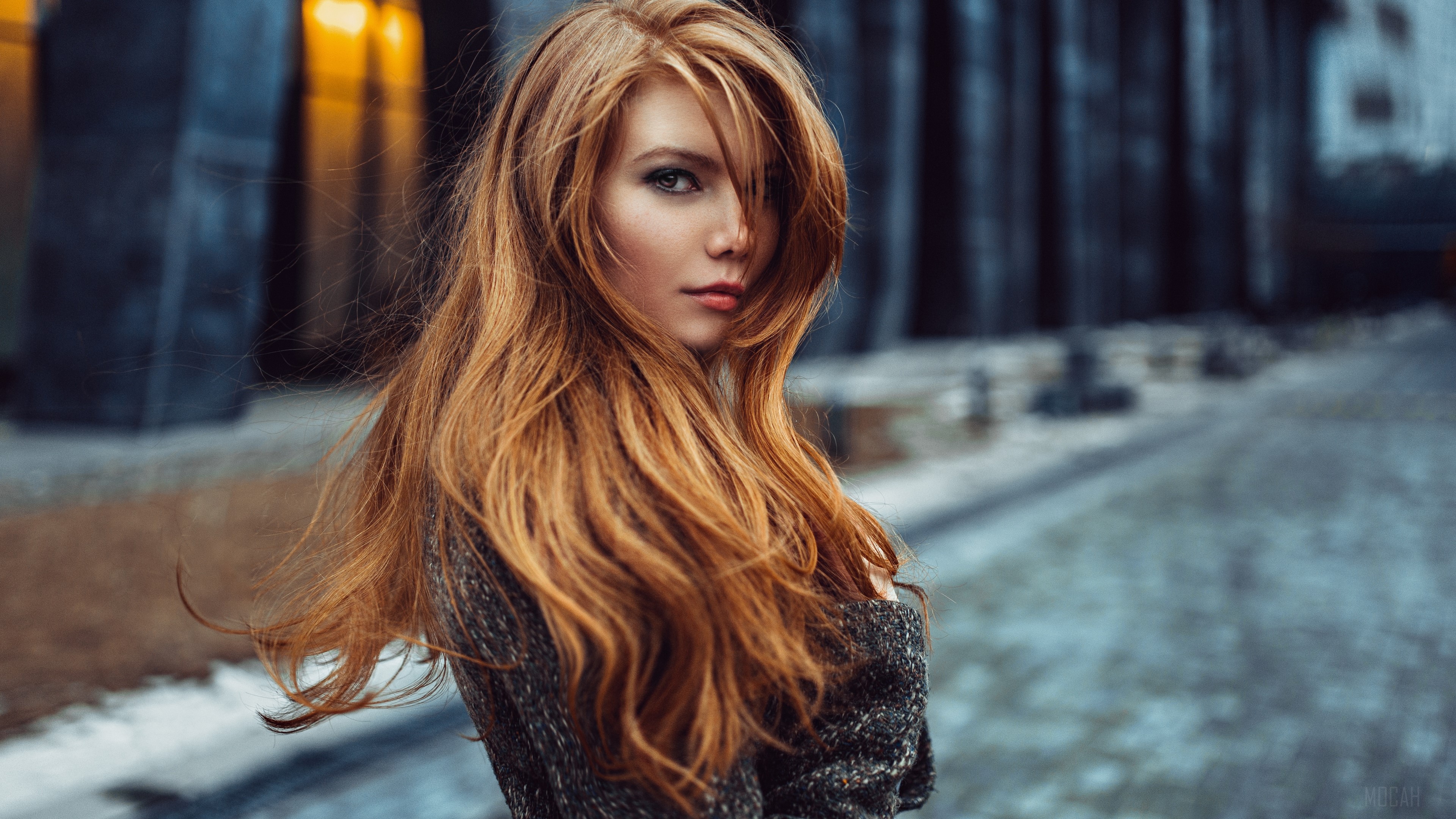 Redhead Woman 4K HD Wallpaper