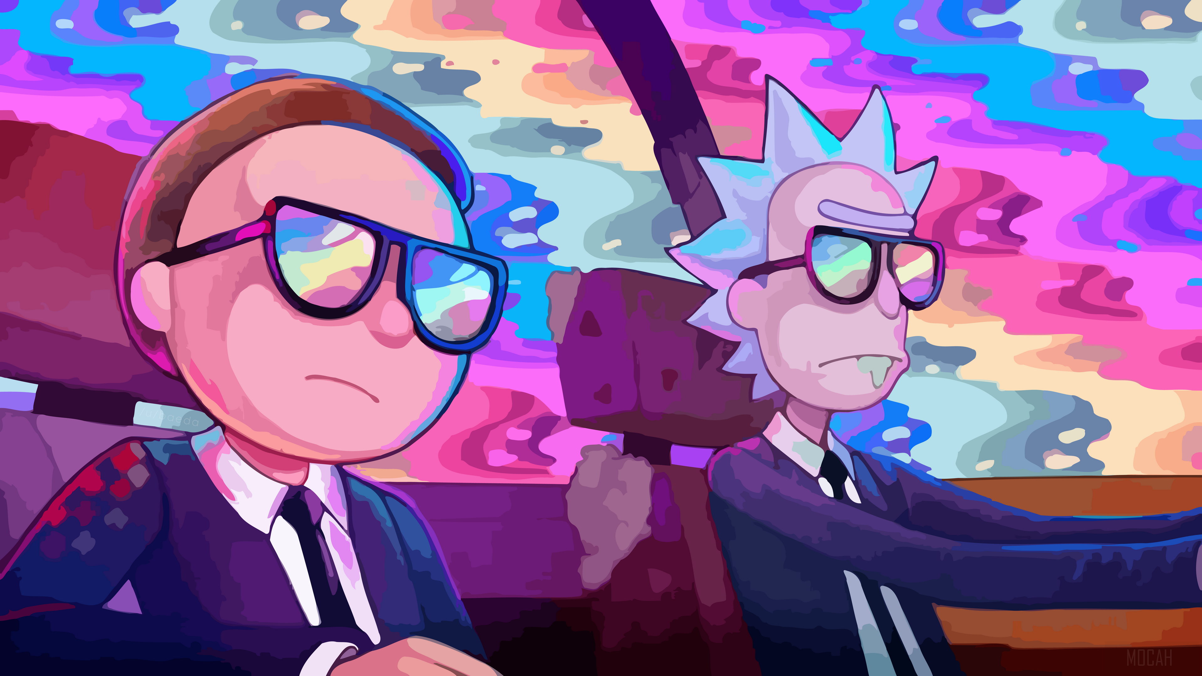 Rick Sanchez and Morty Smith from Rick and Morty HD Wallpaper