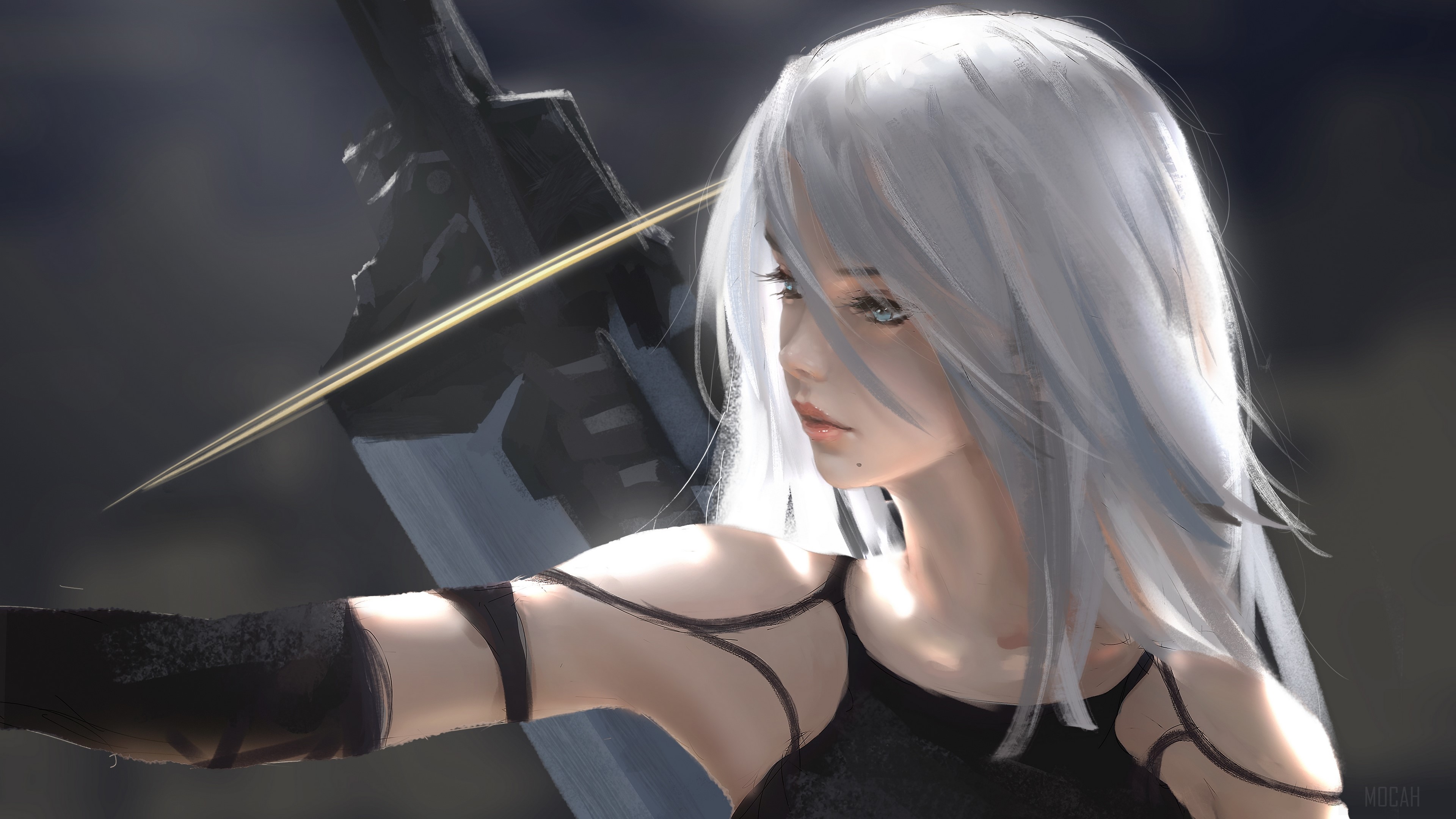 YoRHa Type A No.2 from NieR: Automata 4K HD Wallpaper