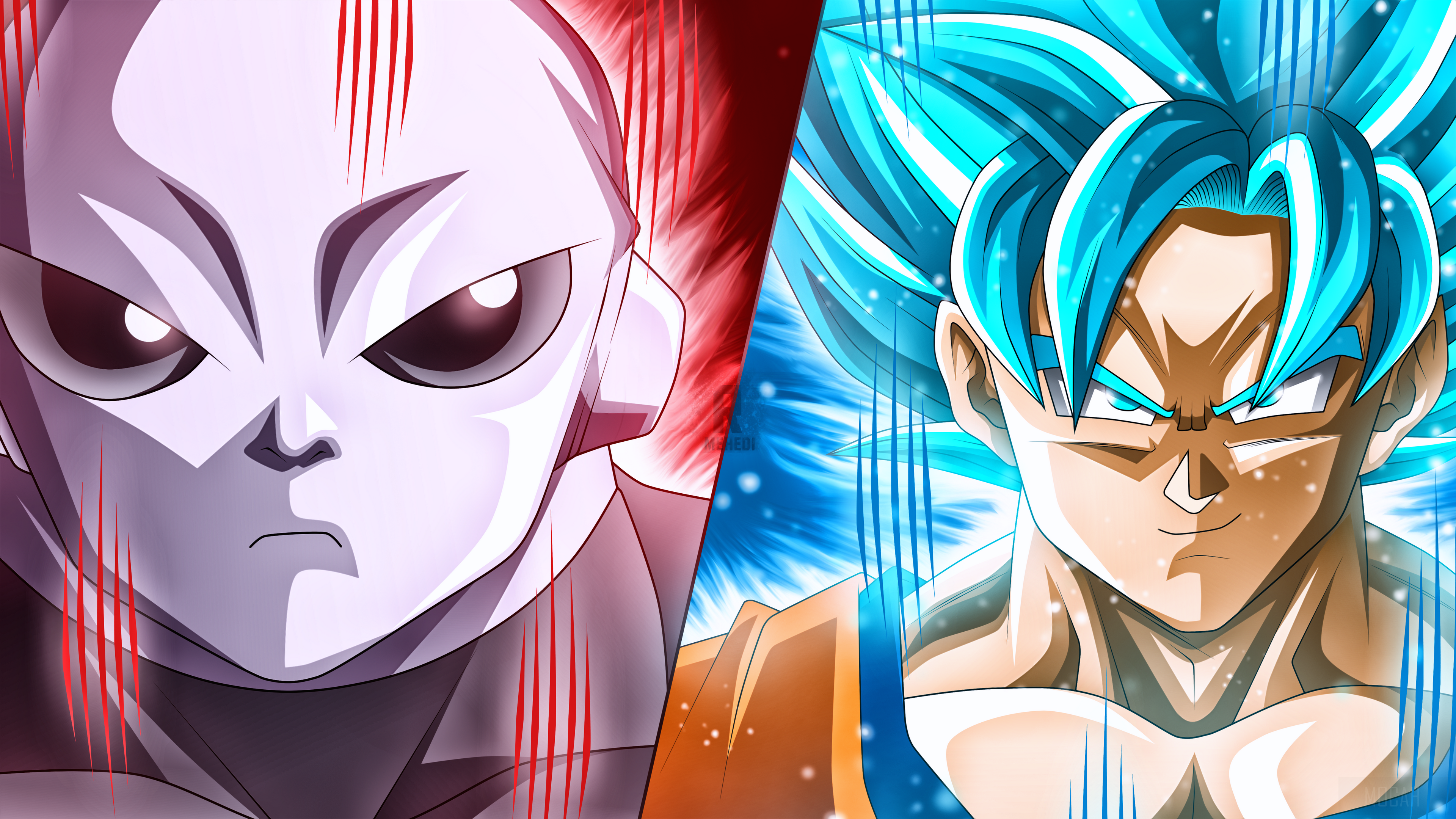 Goku vs Jiren Intense Battle Dragon Ball Super 4K HD Wallpaper