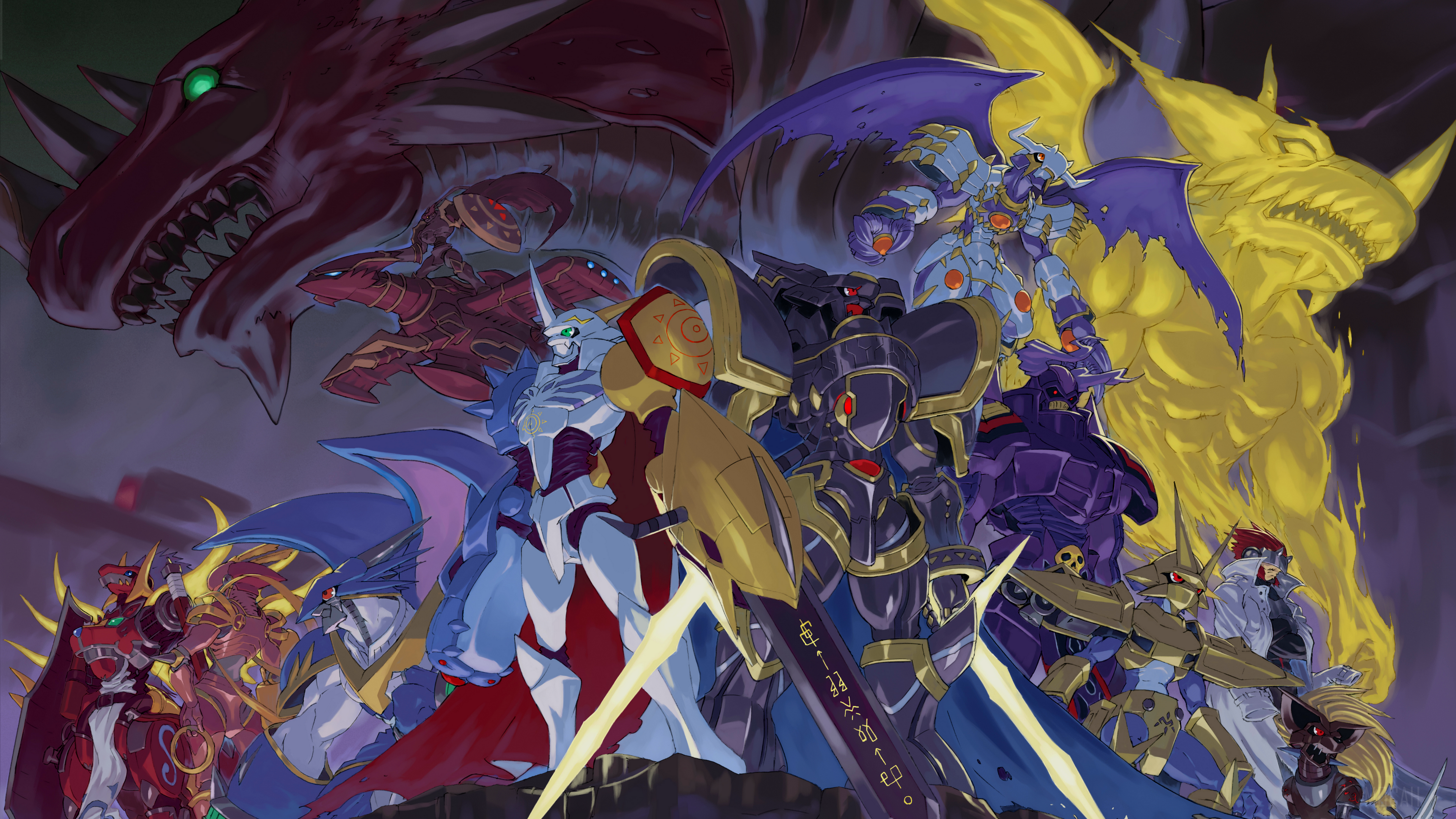 Digimon: A group of Digimon characters HD Wallpaper