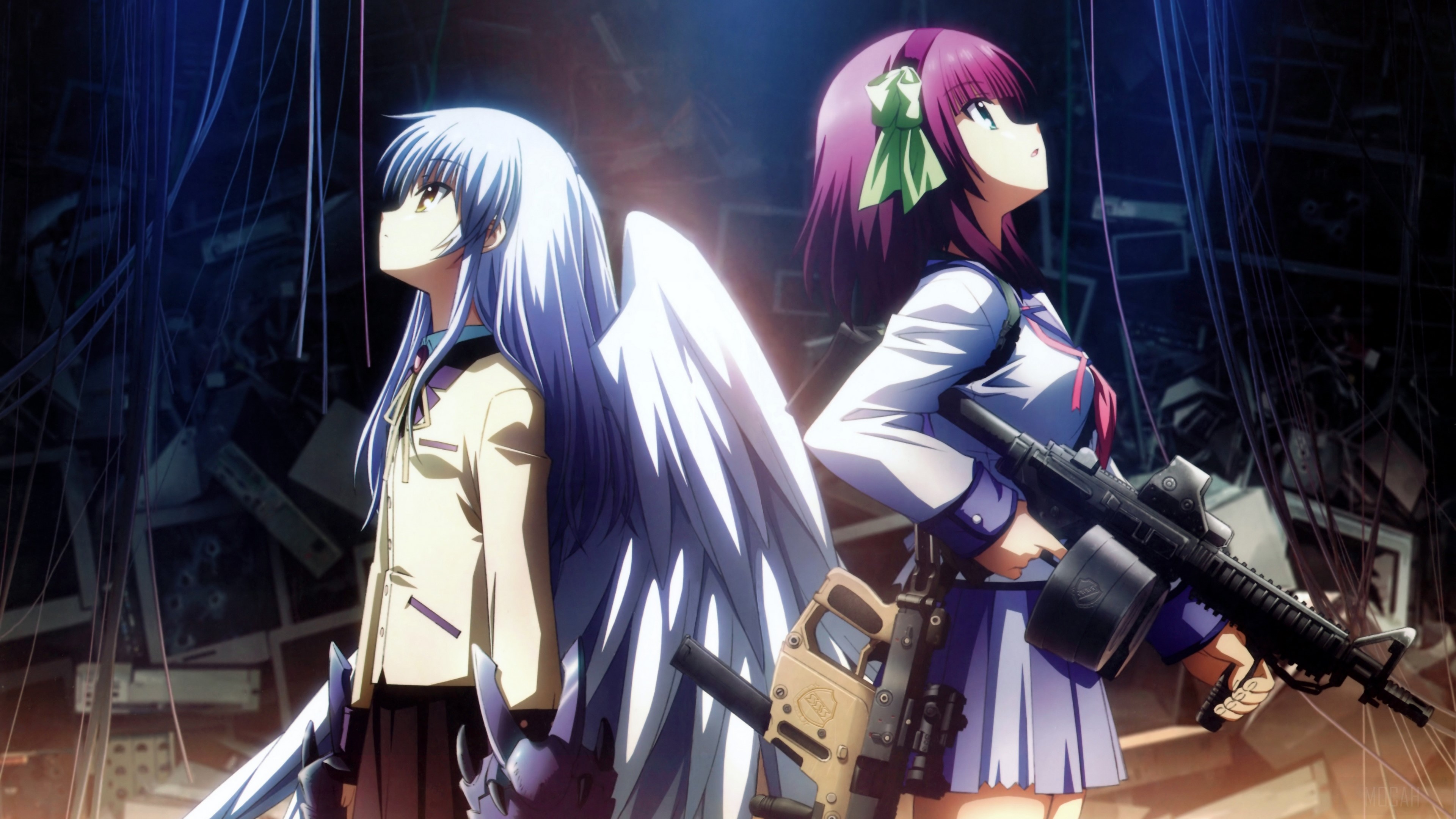 Kanade Tachibana and Yuri Nakamura from Angel Beats! 4K HD Wallpaper