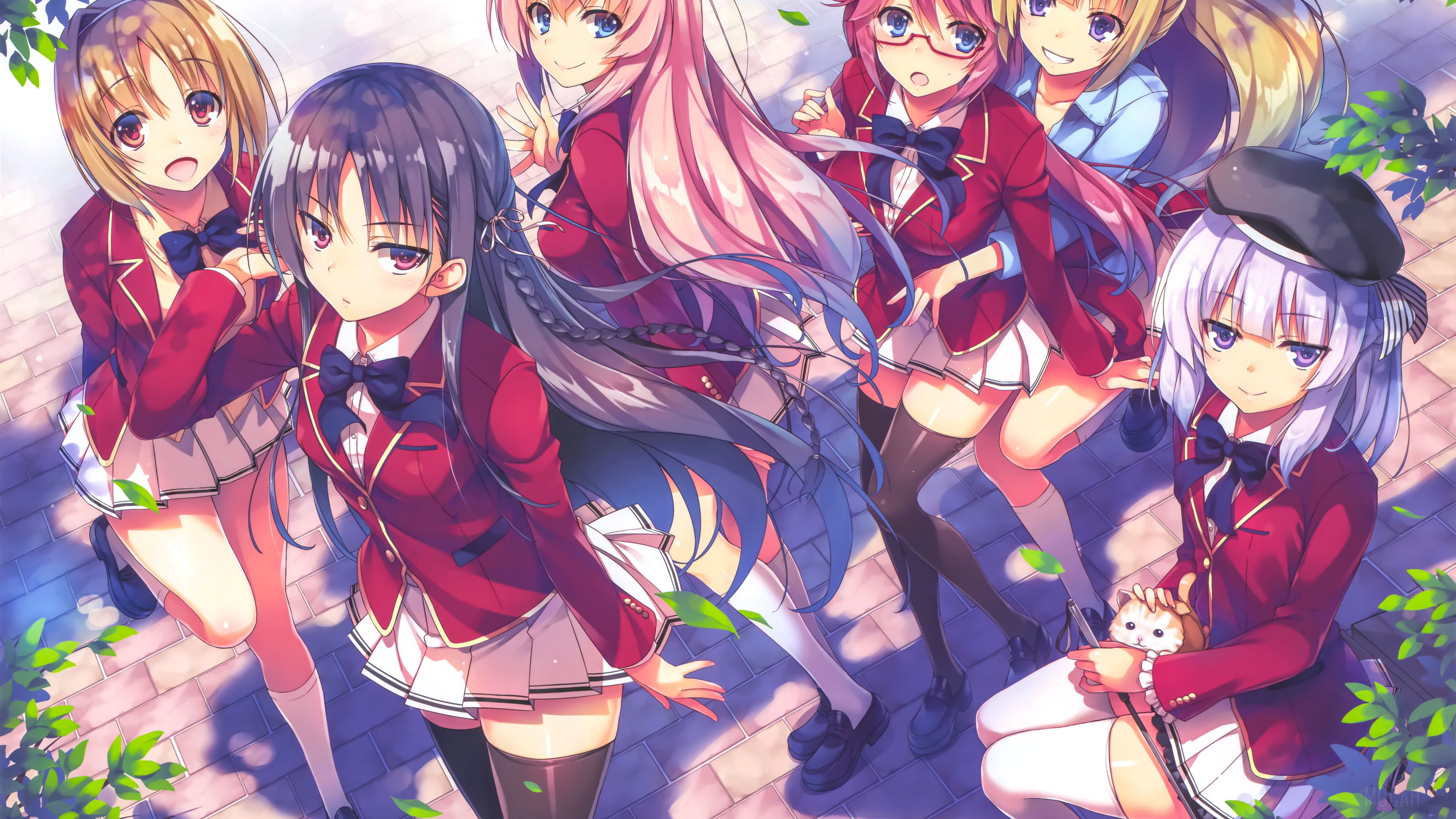 Suzune Horikita and Friends Group Portrait 4K HD Wallpaper
