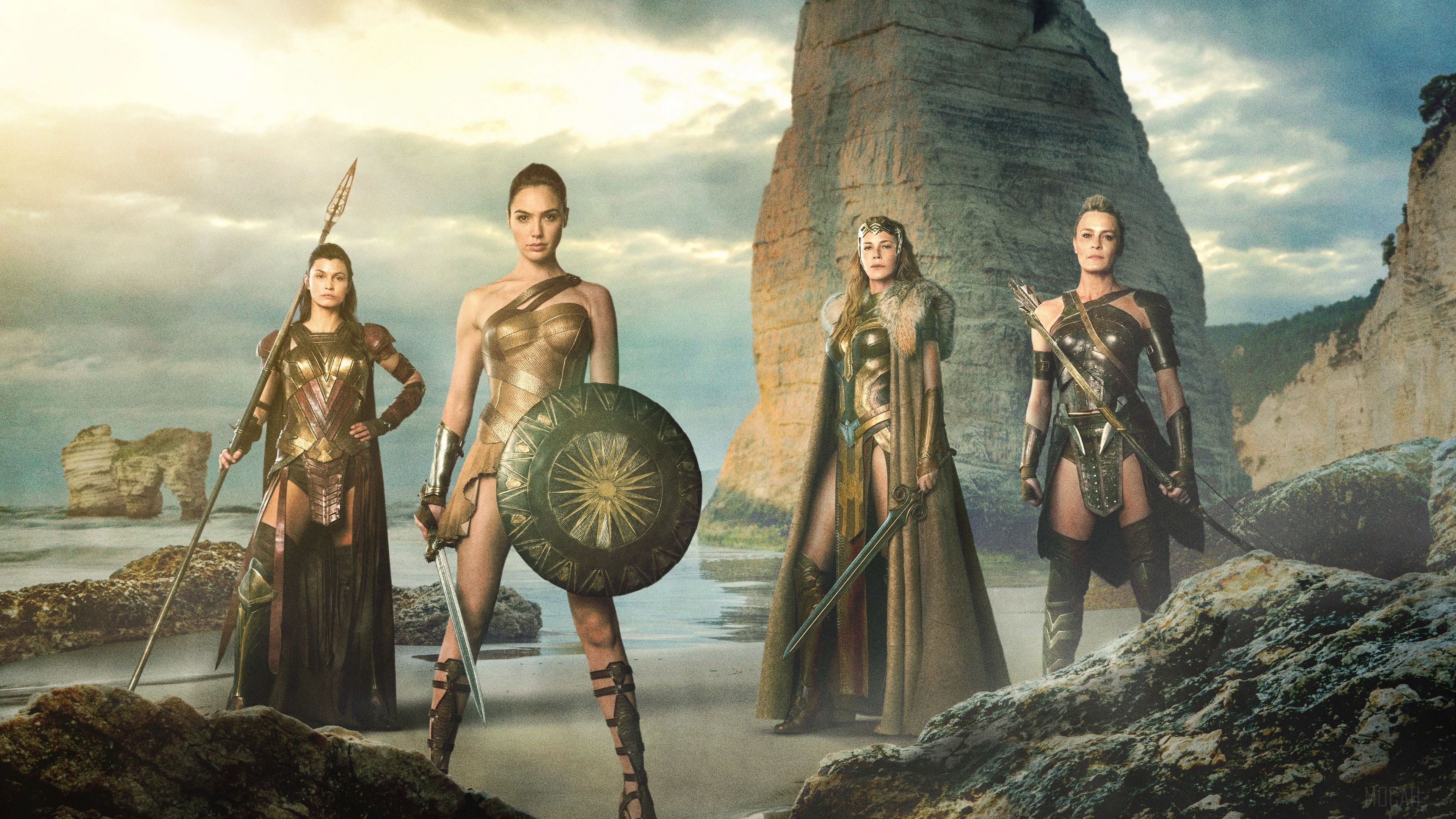 Wonder Woman 4K: Queen Hippolyta, General Antiope, Melanippe, and Diana Prince HD Wallpaper
