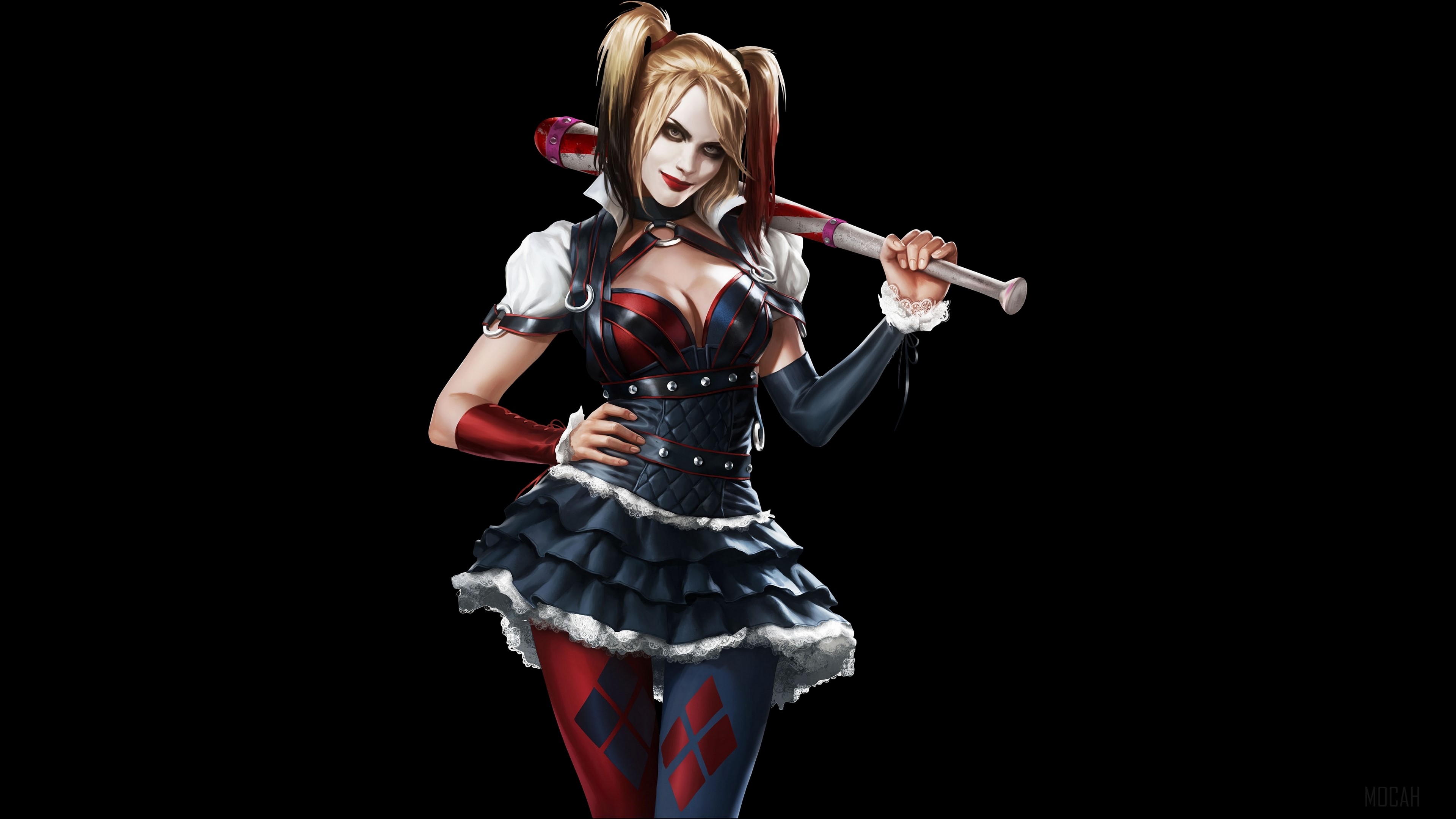 Harley Quinn with Baseball Bat HD Wallpaper