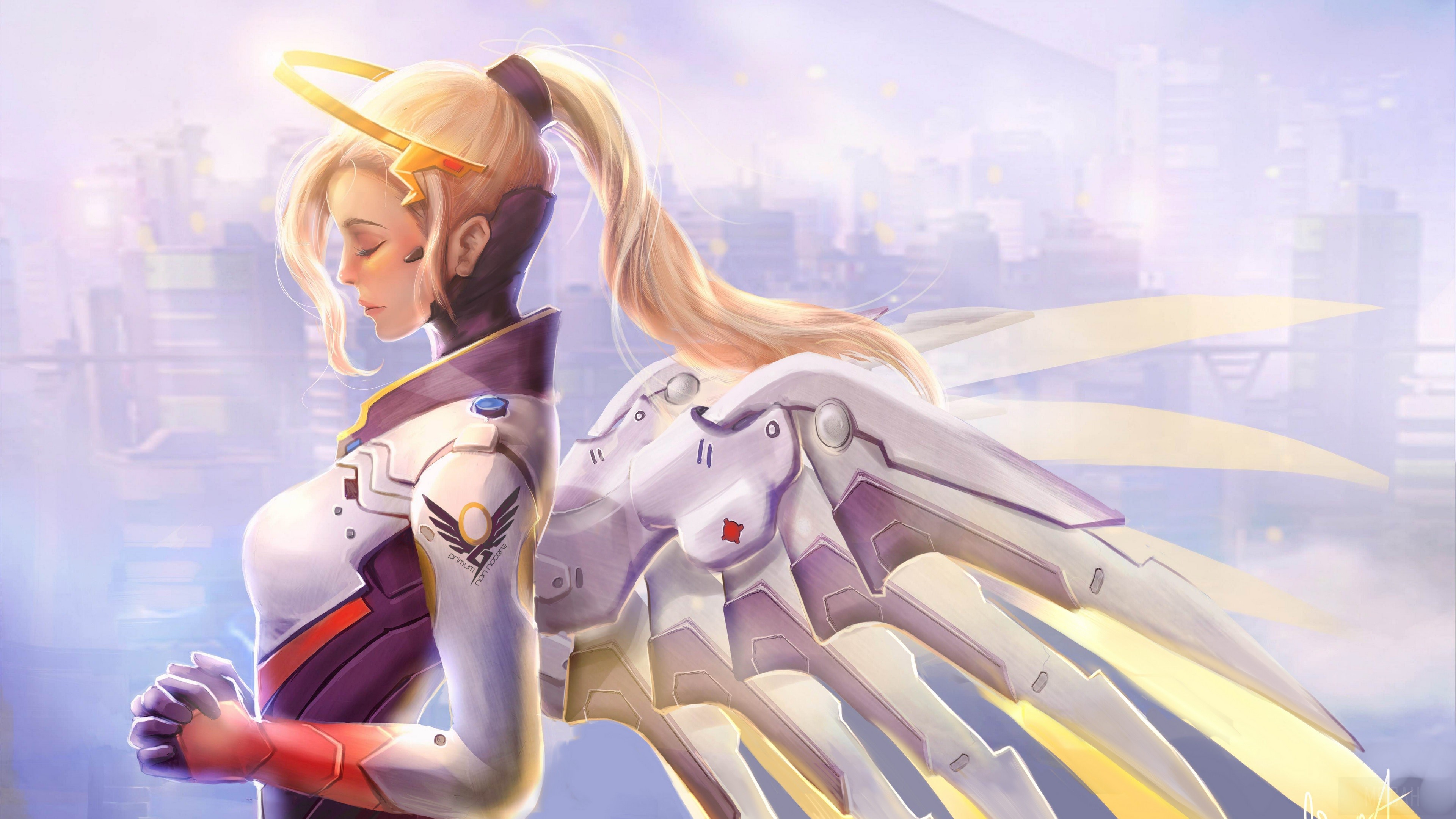 Mercy from Overwatch 4K HD Wallpaper