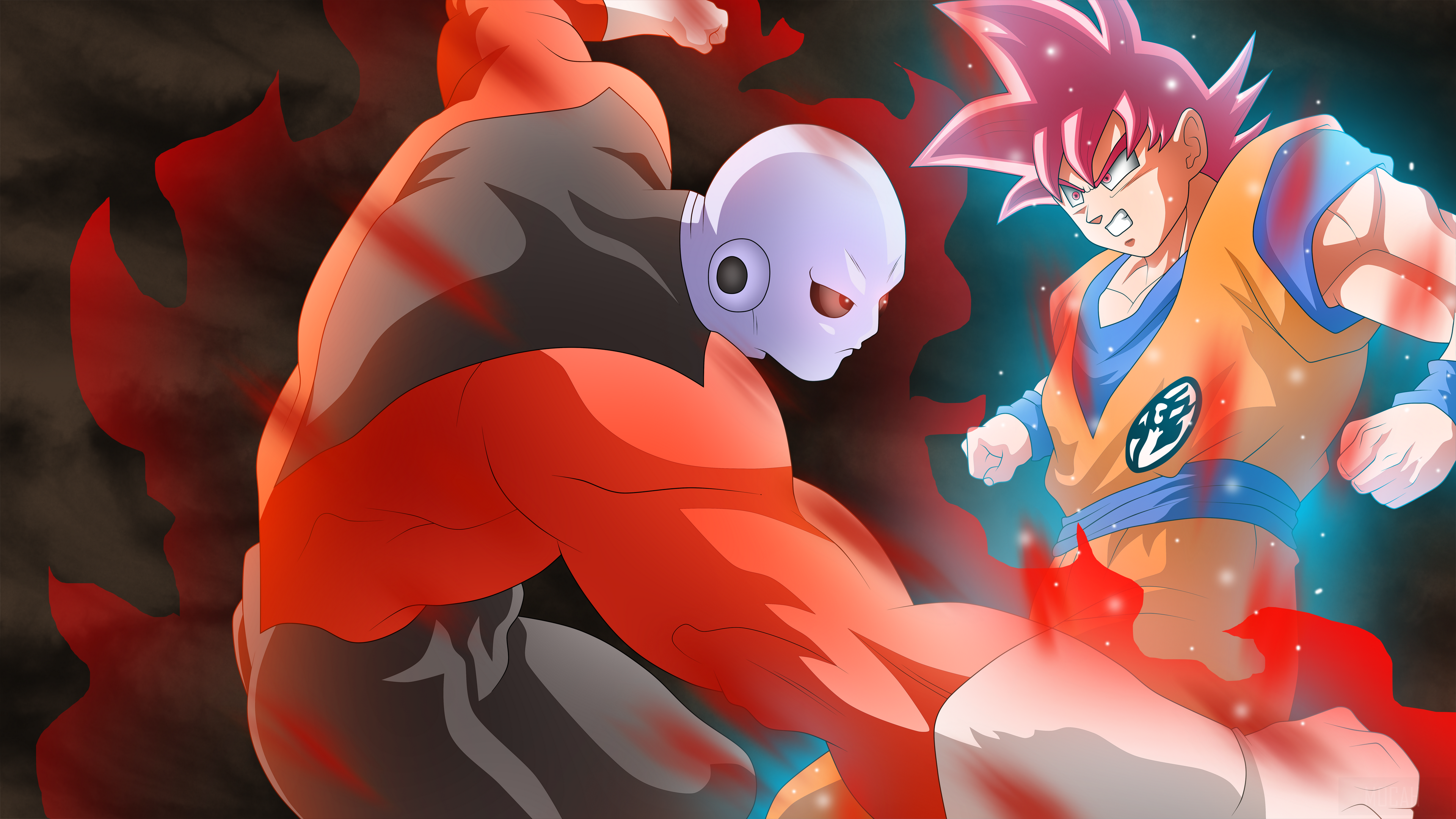 Goku from Dragon Ball Super vs. Jiren 4K HD Wallpaper