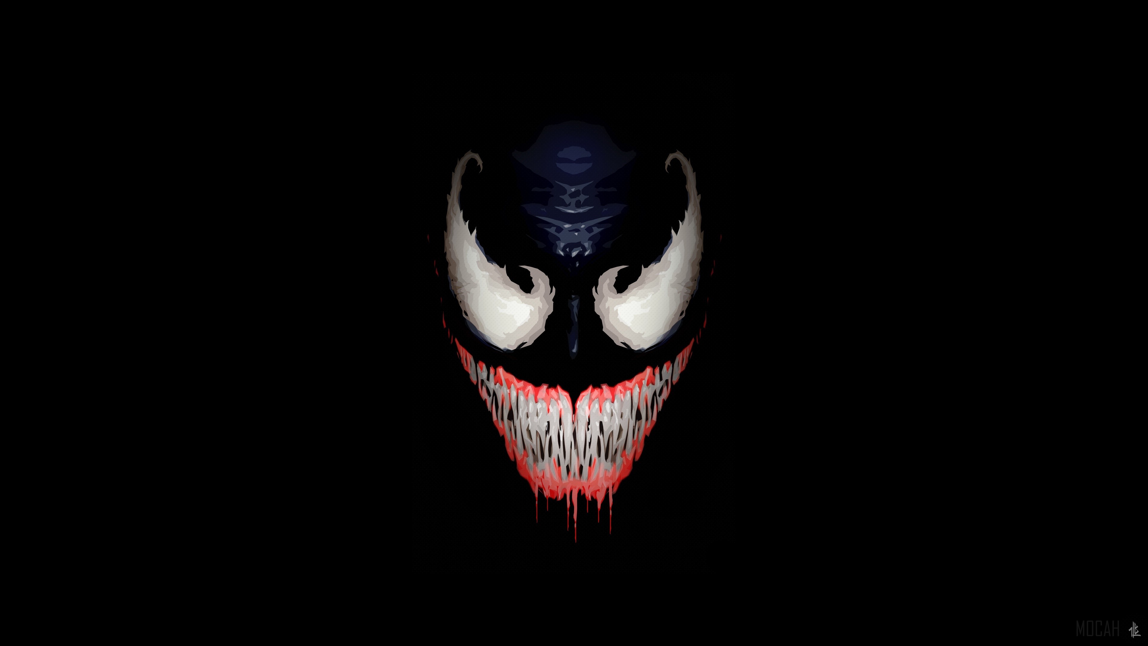 Venom face 4K HD Wallpaper