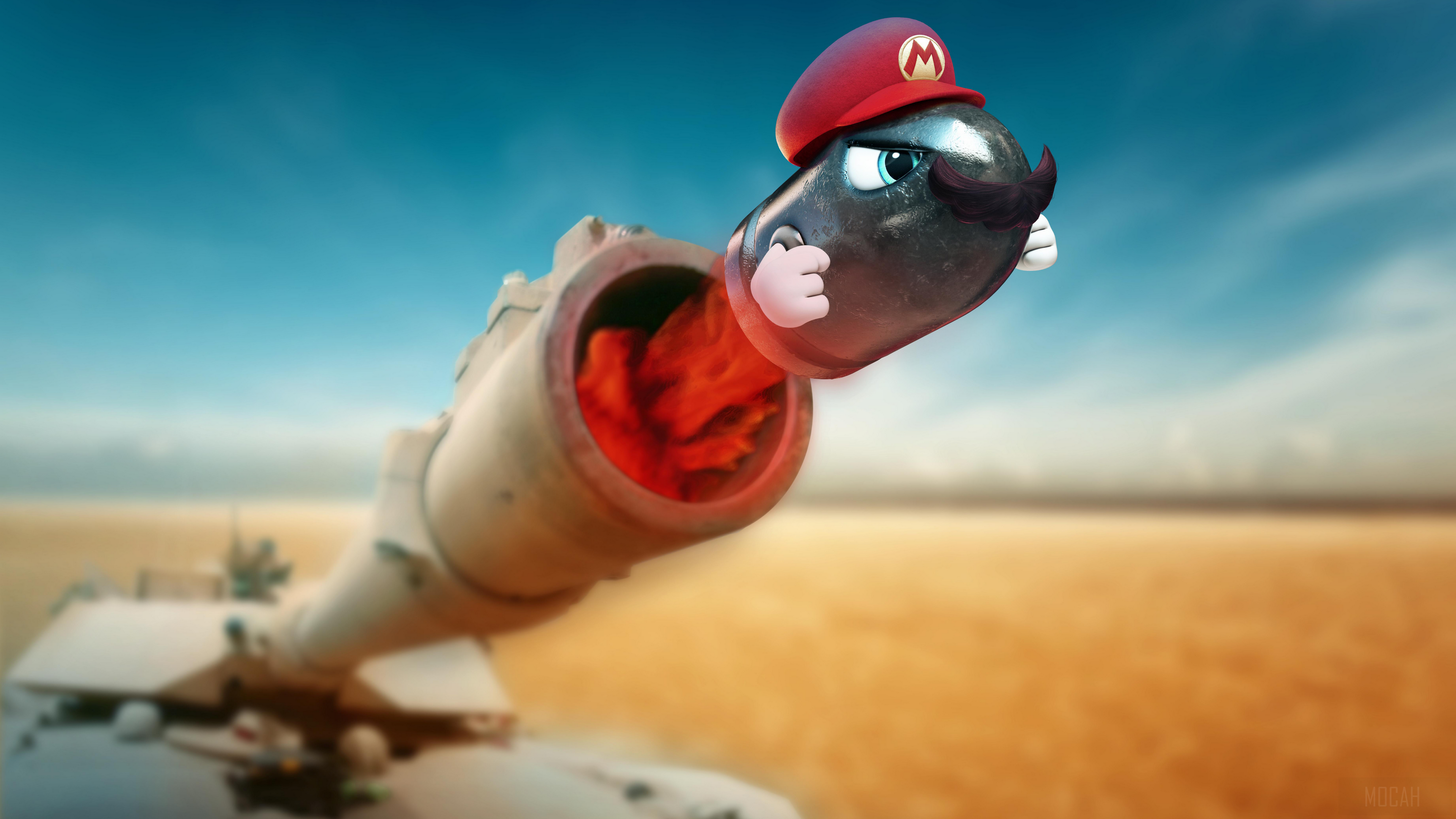 Bullet Bill from Super Mario Odyssey 4K HD Wallpaper
