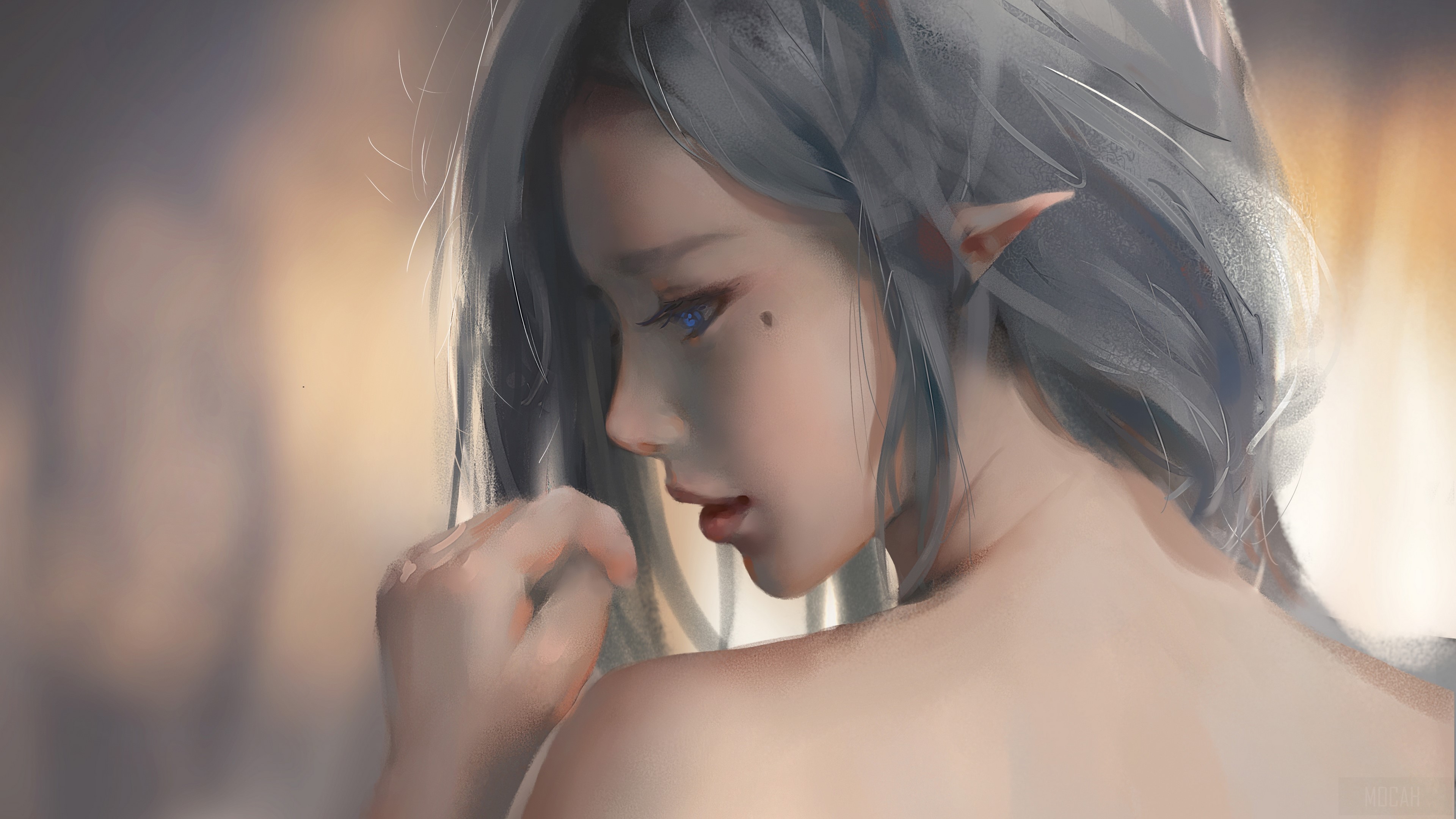 Yan Haiqin 4k Fantasy Elf Woman Portrait HD Wallpaper