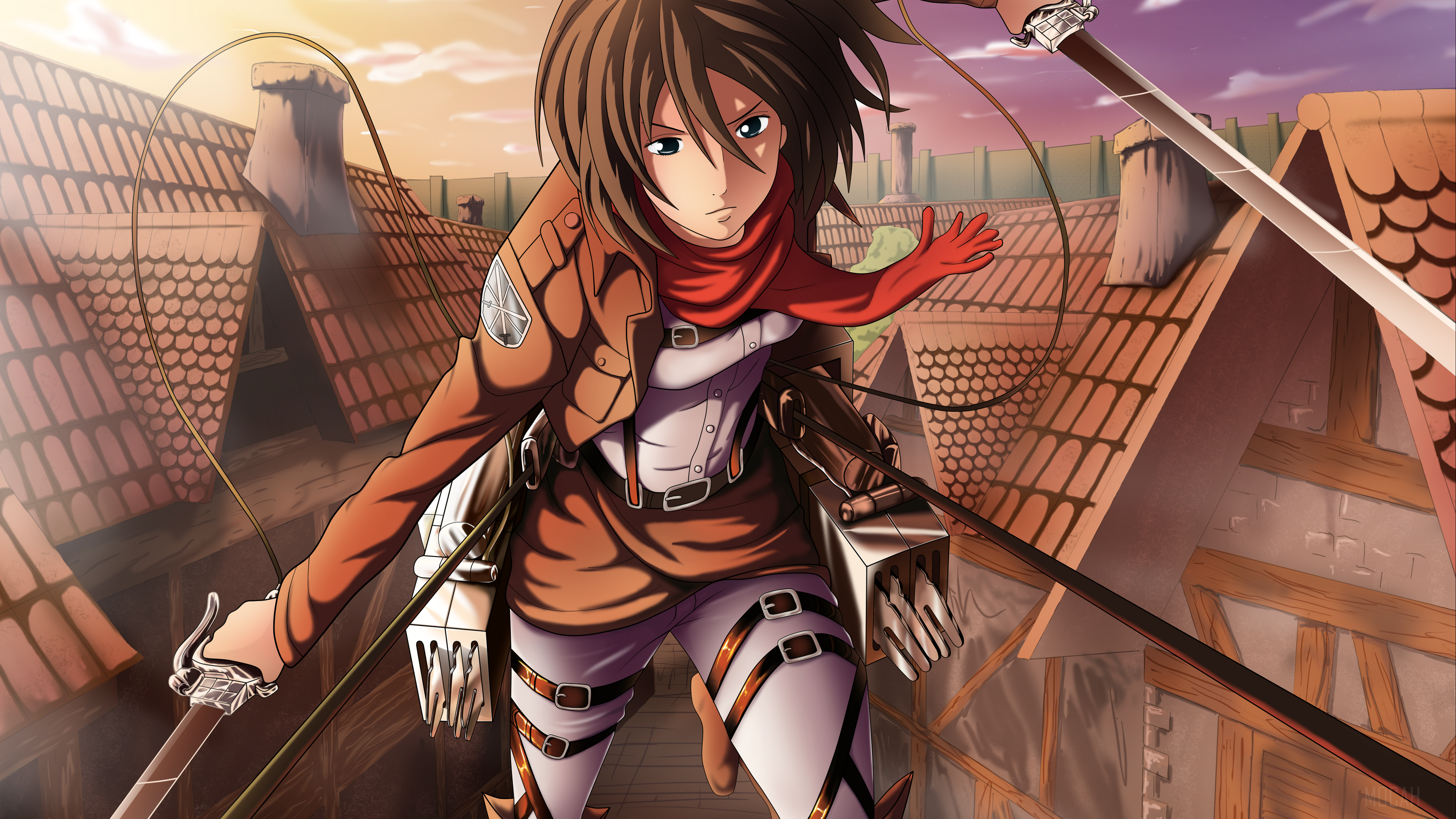Mikasa Ackerman from Attack on Titan 4K HD Wallpaper