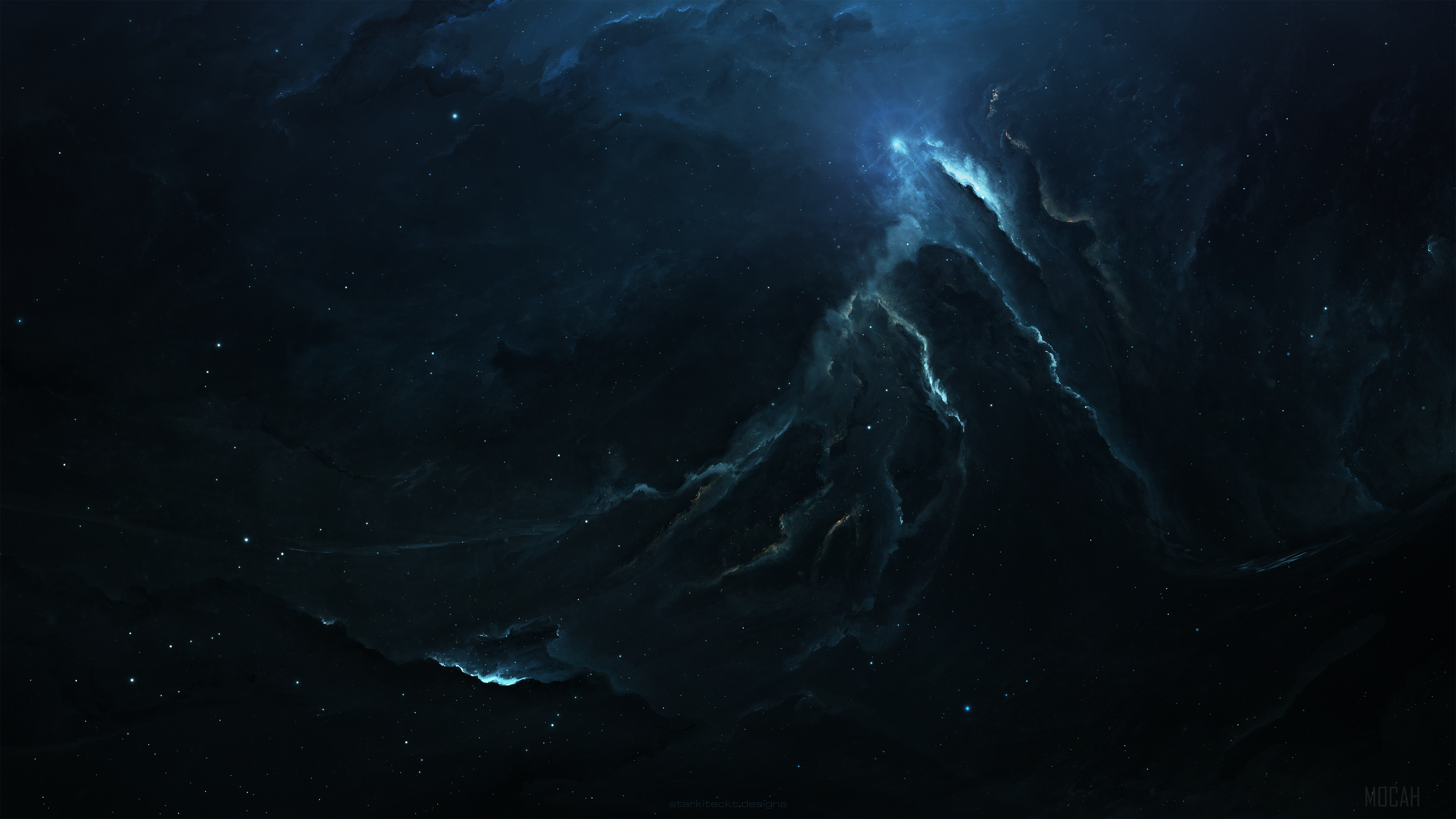 Deep Space Nebula with Stars 4K HD Wallpaper