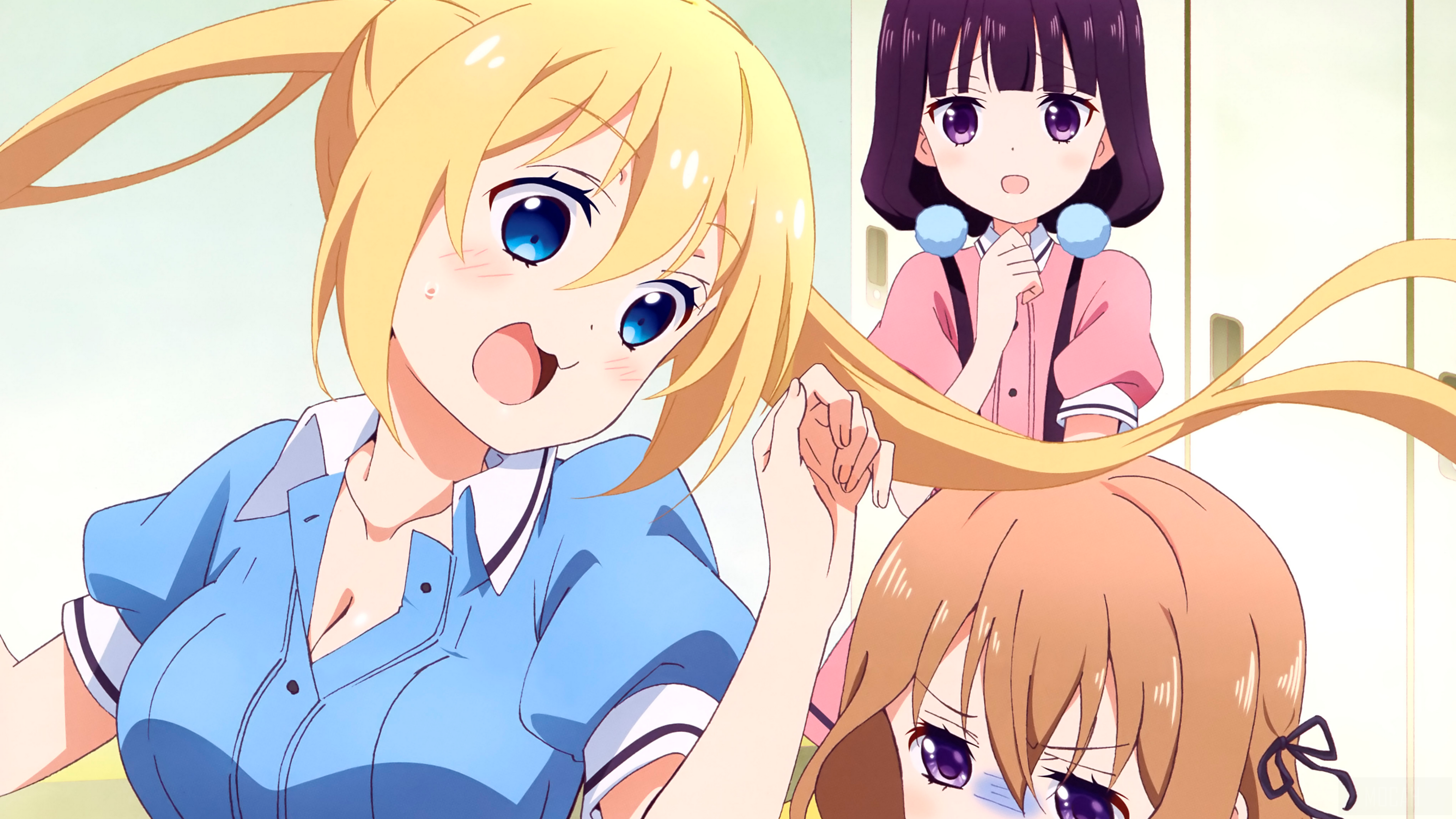 Kaho Hinata, Mafuyu Hoshikawa, Maika Sakuranomiya from Blend S 4K HD Wallpaper