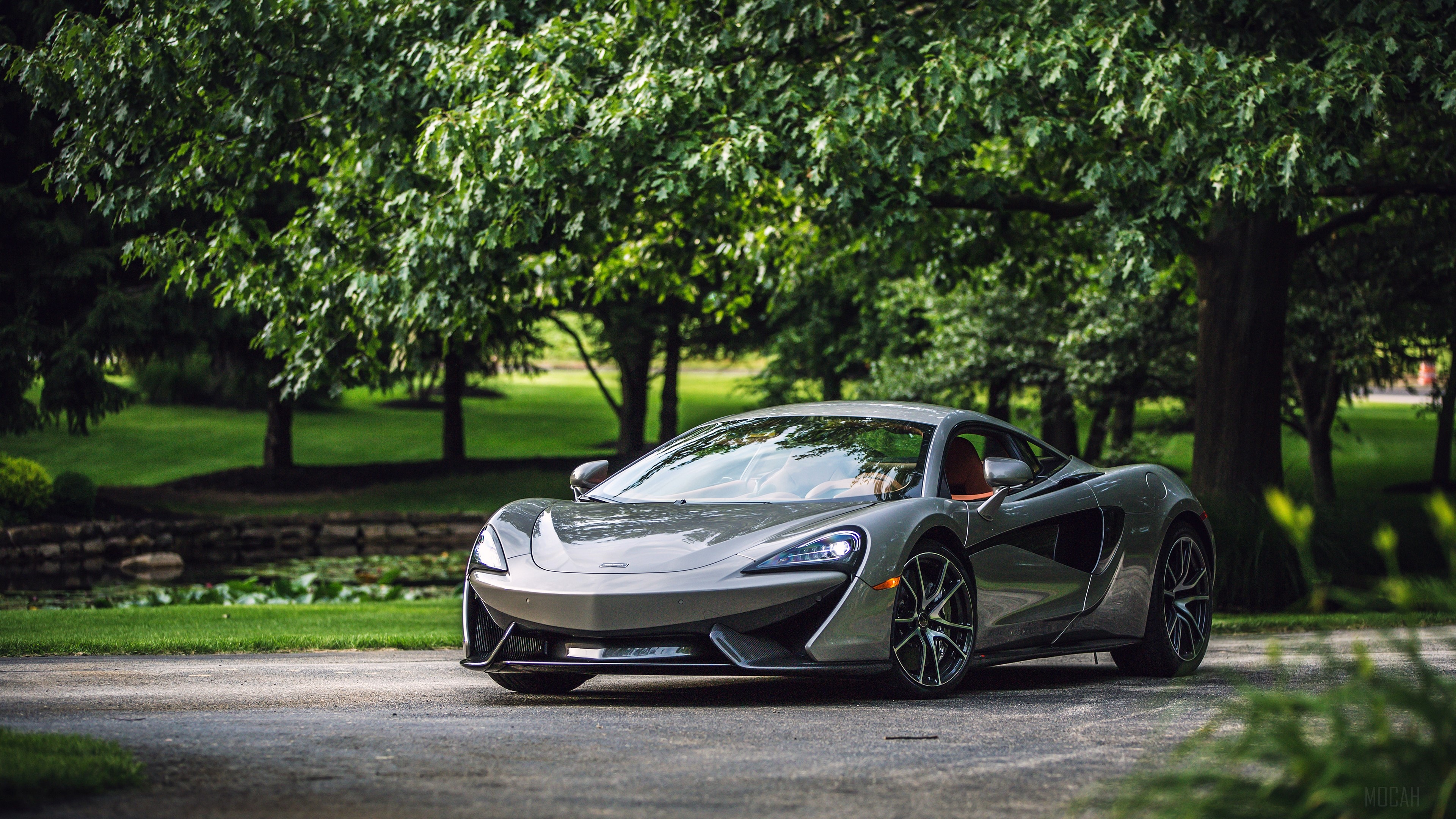 Silver McLaren 570S Sport Car 4K HD Wallpaper