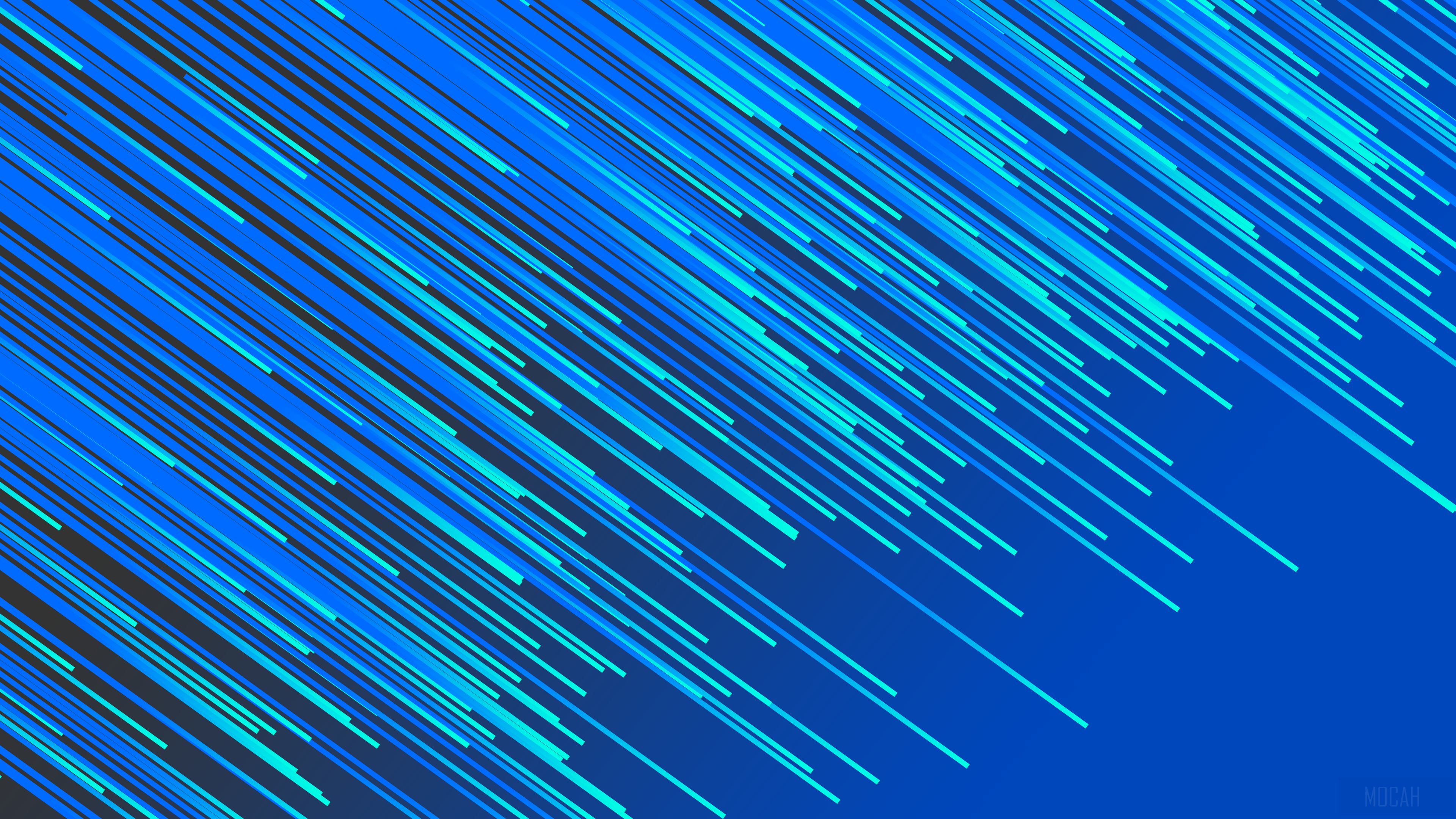Blue and cyan diagonal lines on a dark blue background HD Wallpaper