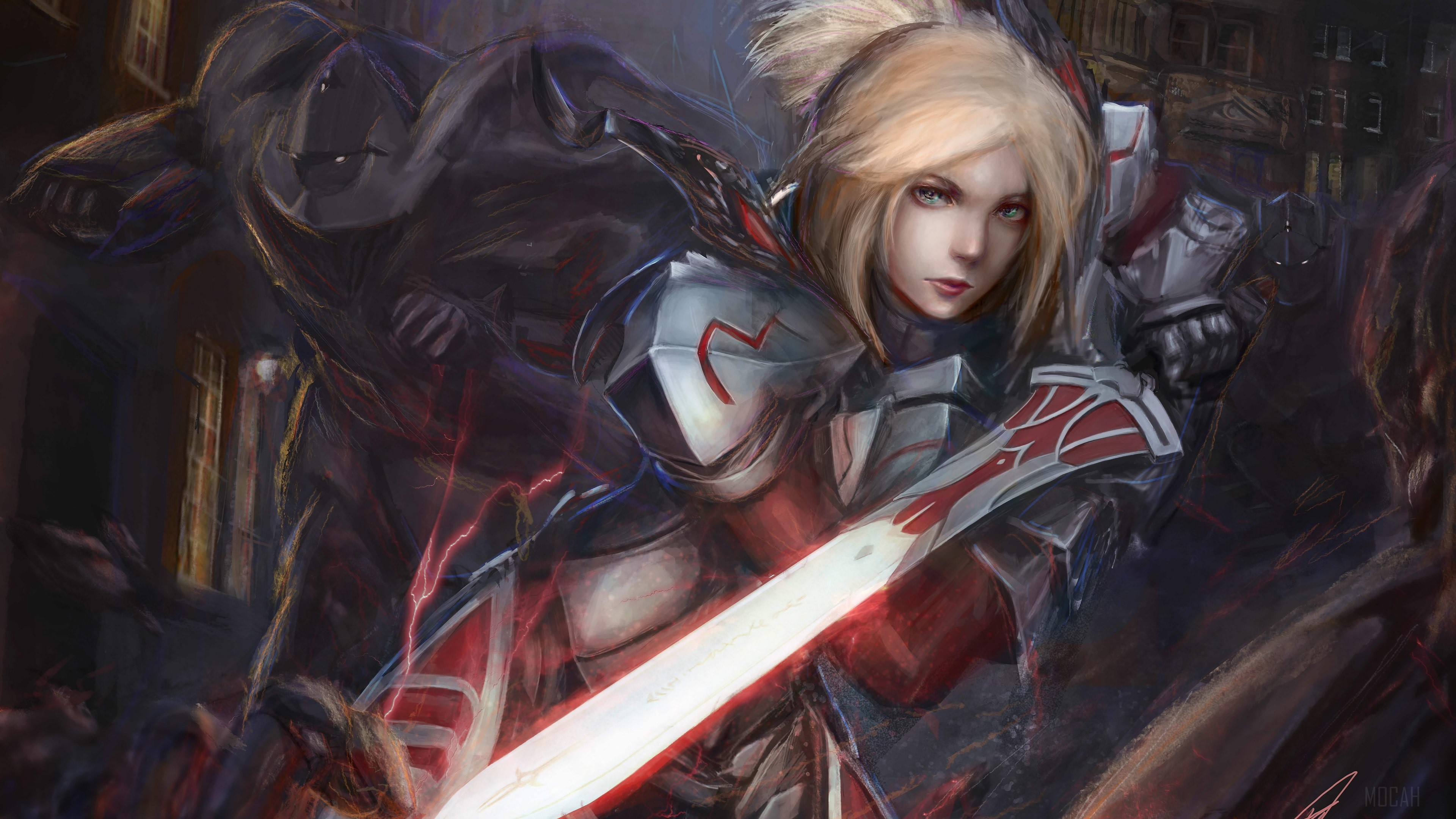Mordred from Fate/Apocrypha, Saber of Red 4K HD Wallpaper