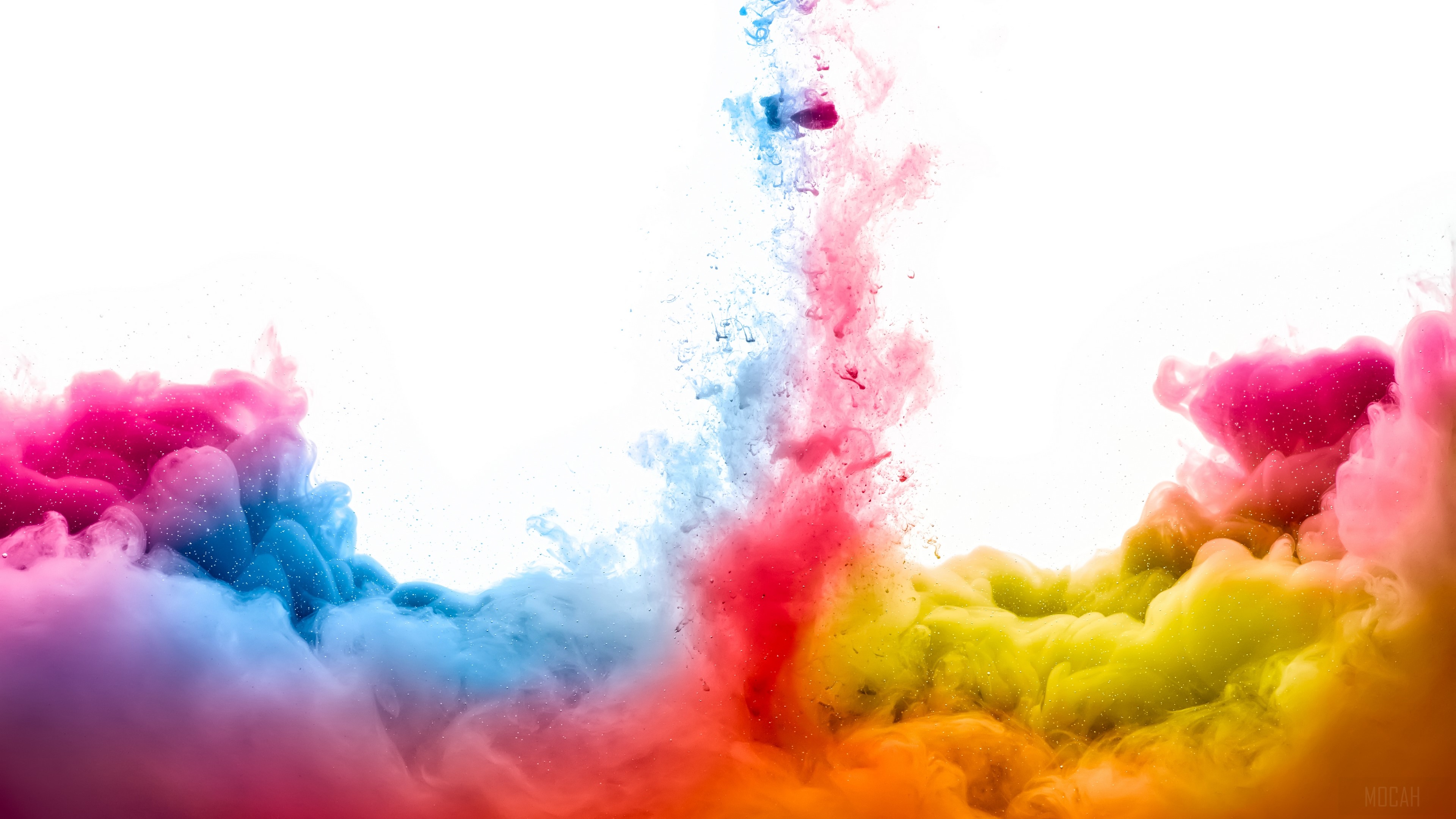 Colorful ink clouds in water HD Wallpaper