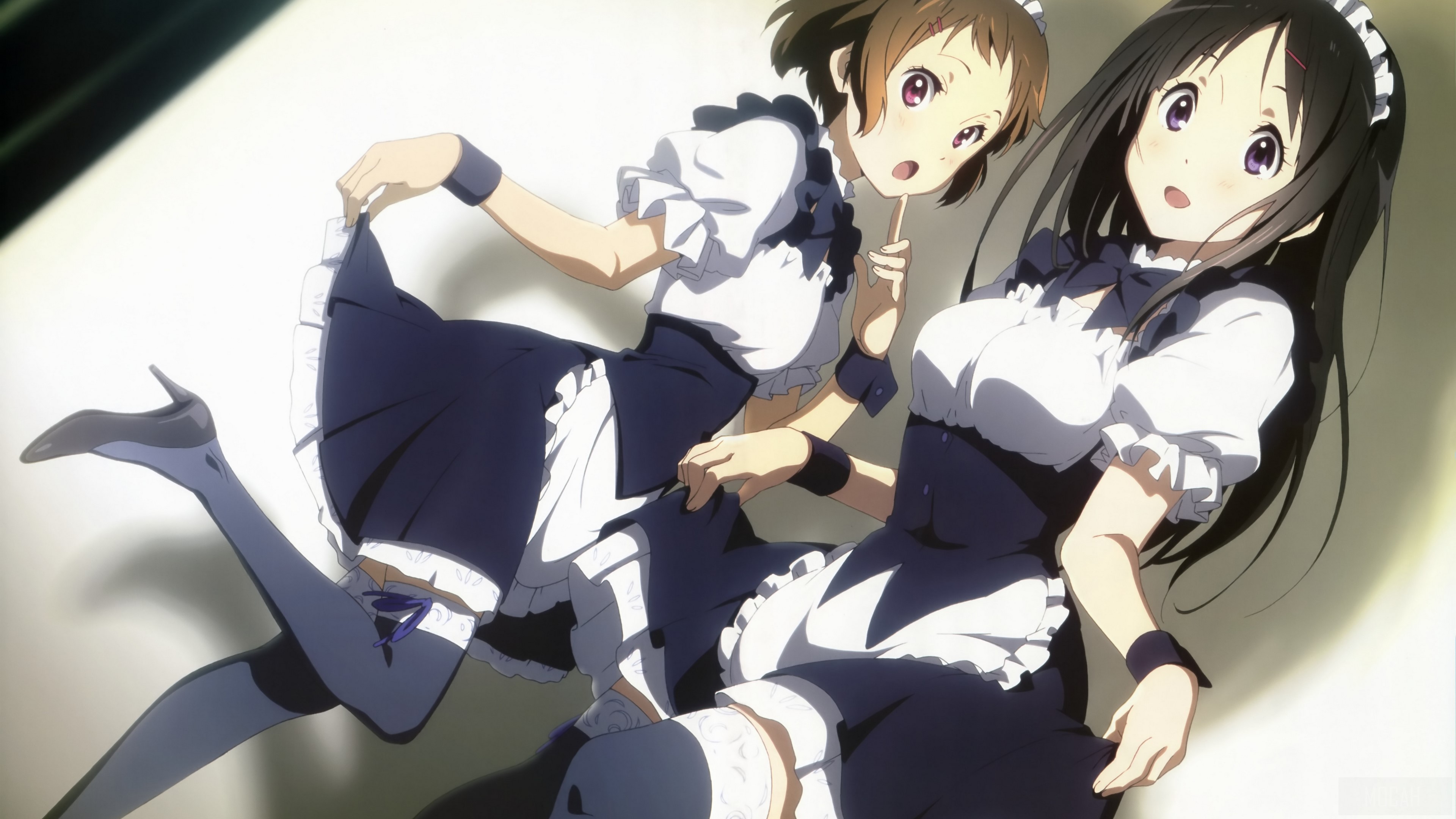 Eru Chitanda and Mayaka Ibara in Maid Outfits 4K HD Wallpaper