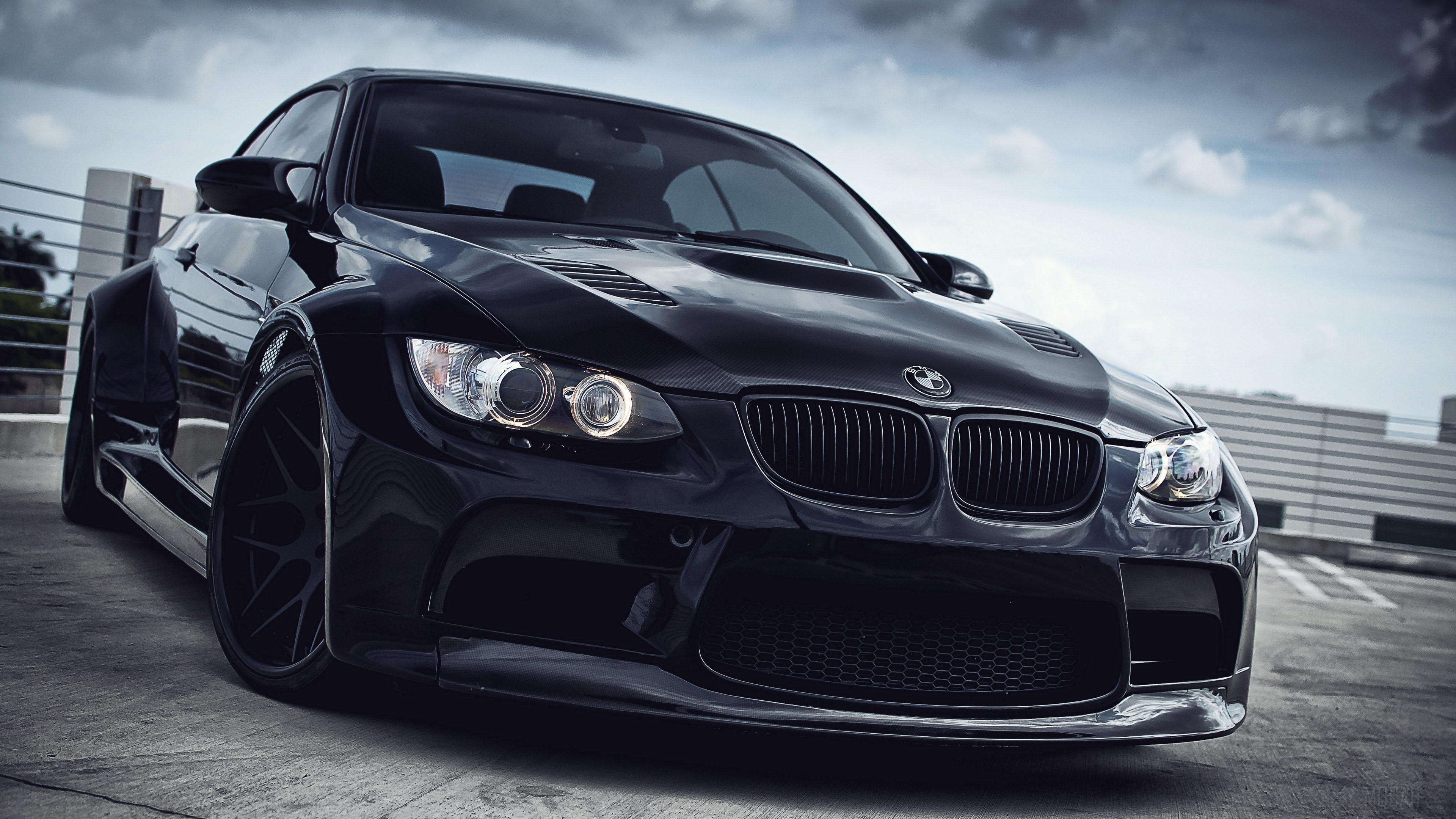 Black BMW M3 Widebody Coupe HD Wallpaper