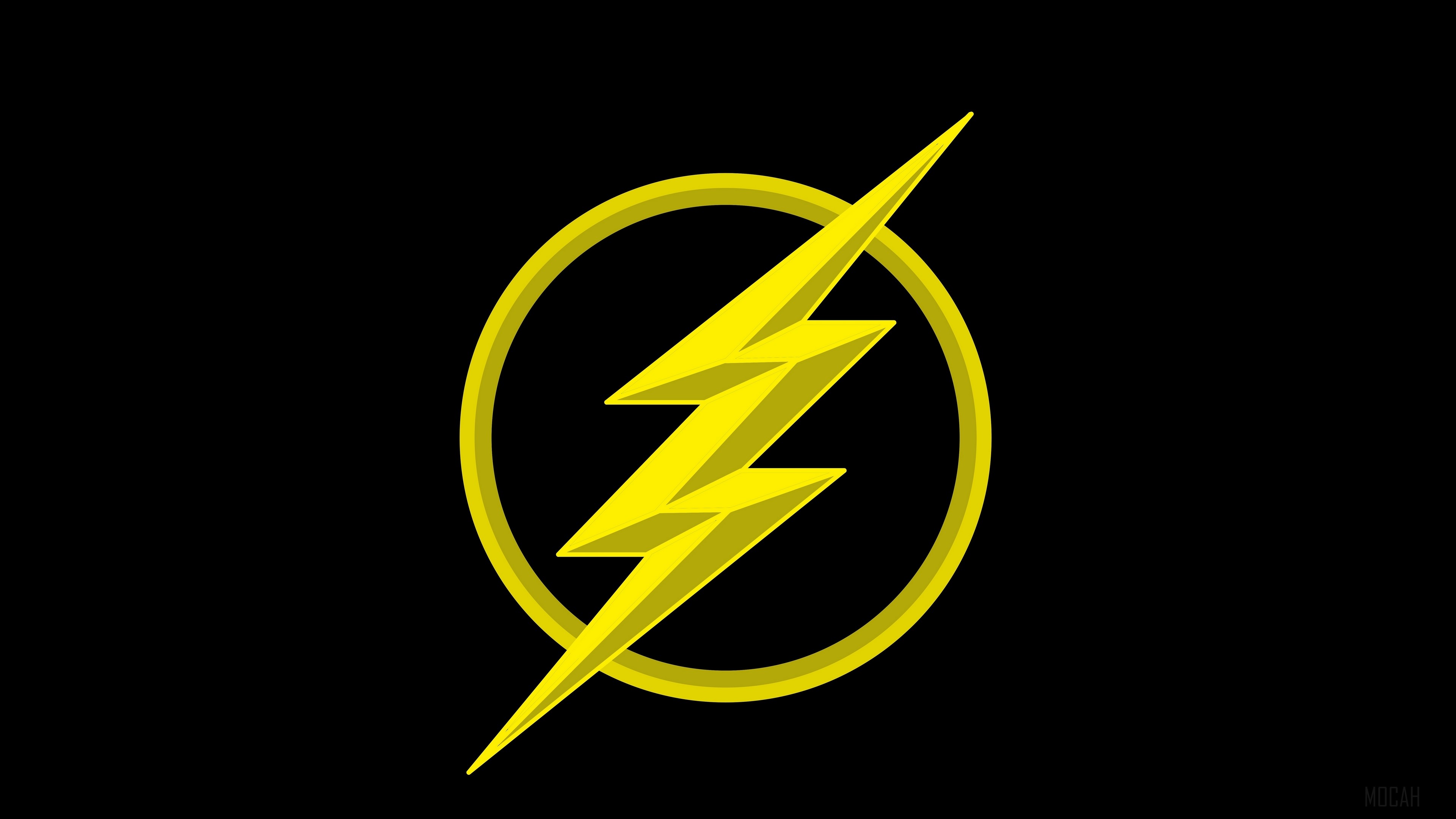 The Flash logo from DC Comics 4K HD Wallpaper