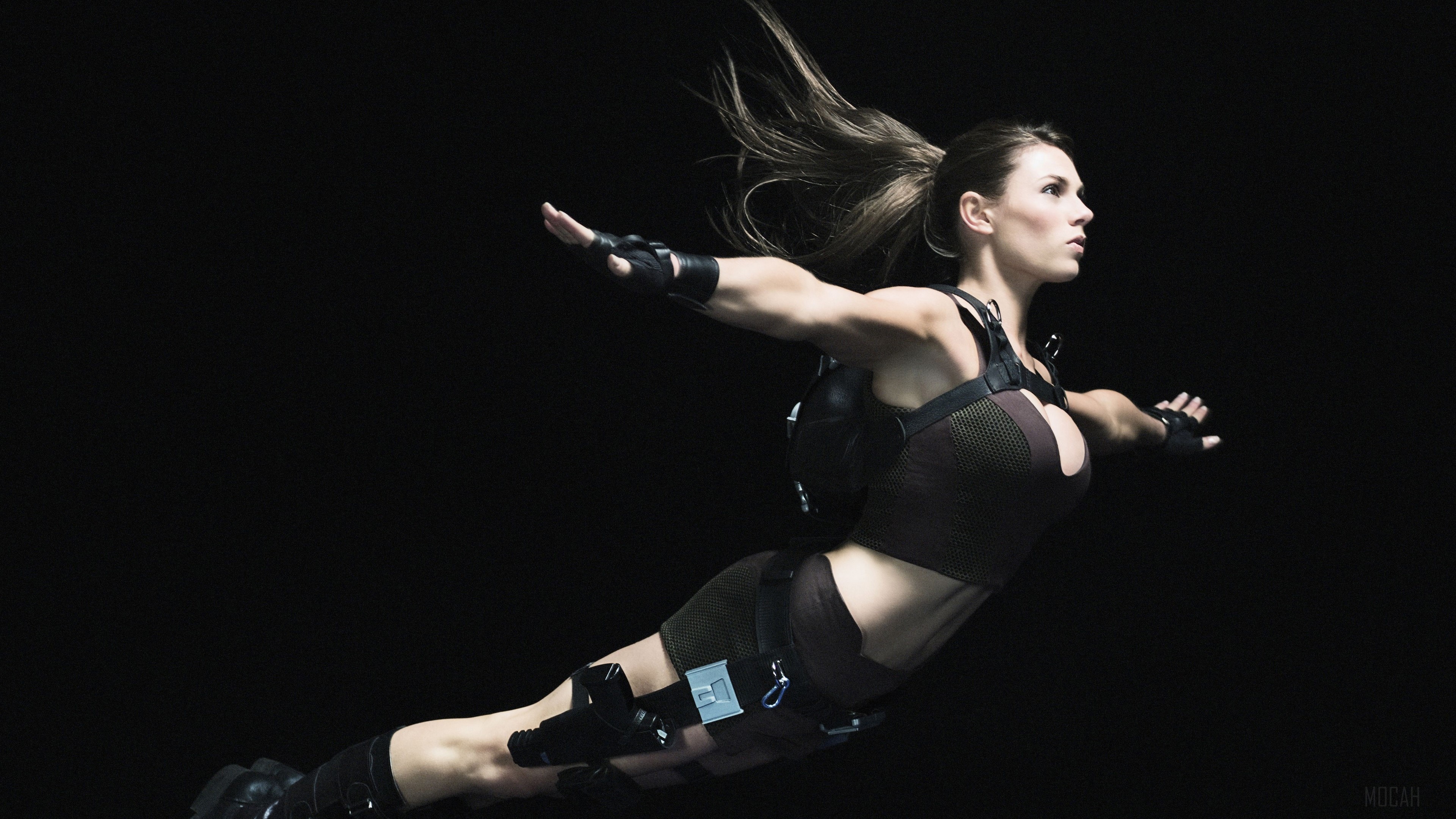 Allison Caroll as Lara Croft from Tomb Raider 4K HD Wallpaper