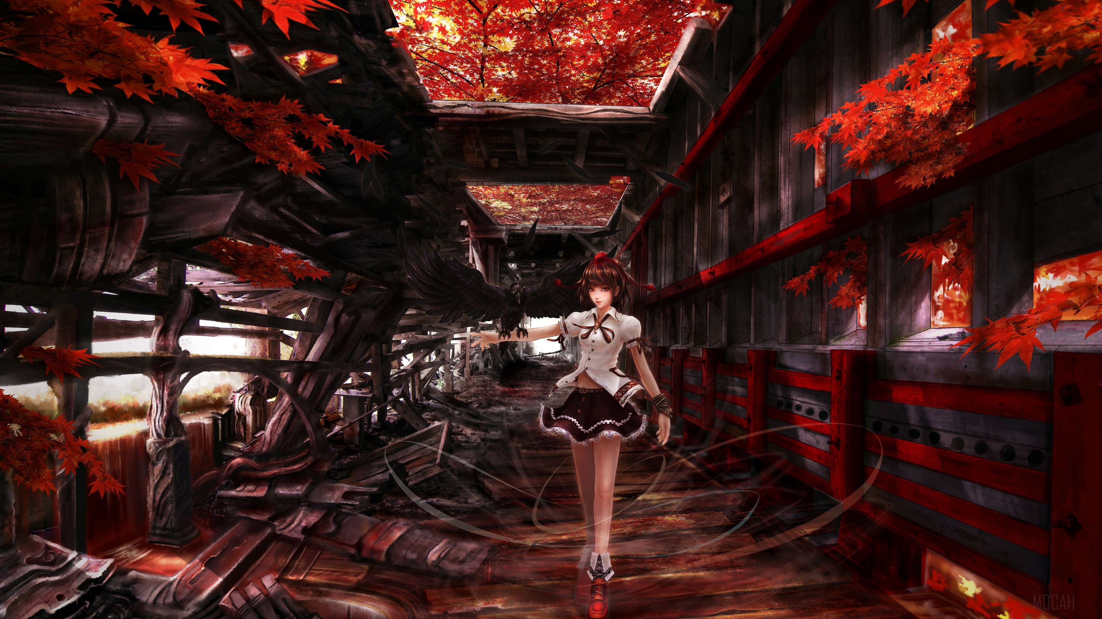 Aya Shameimaru from Touhou Project 4K HD Wallpaper