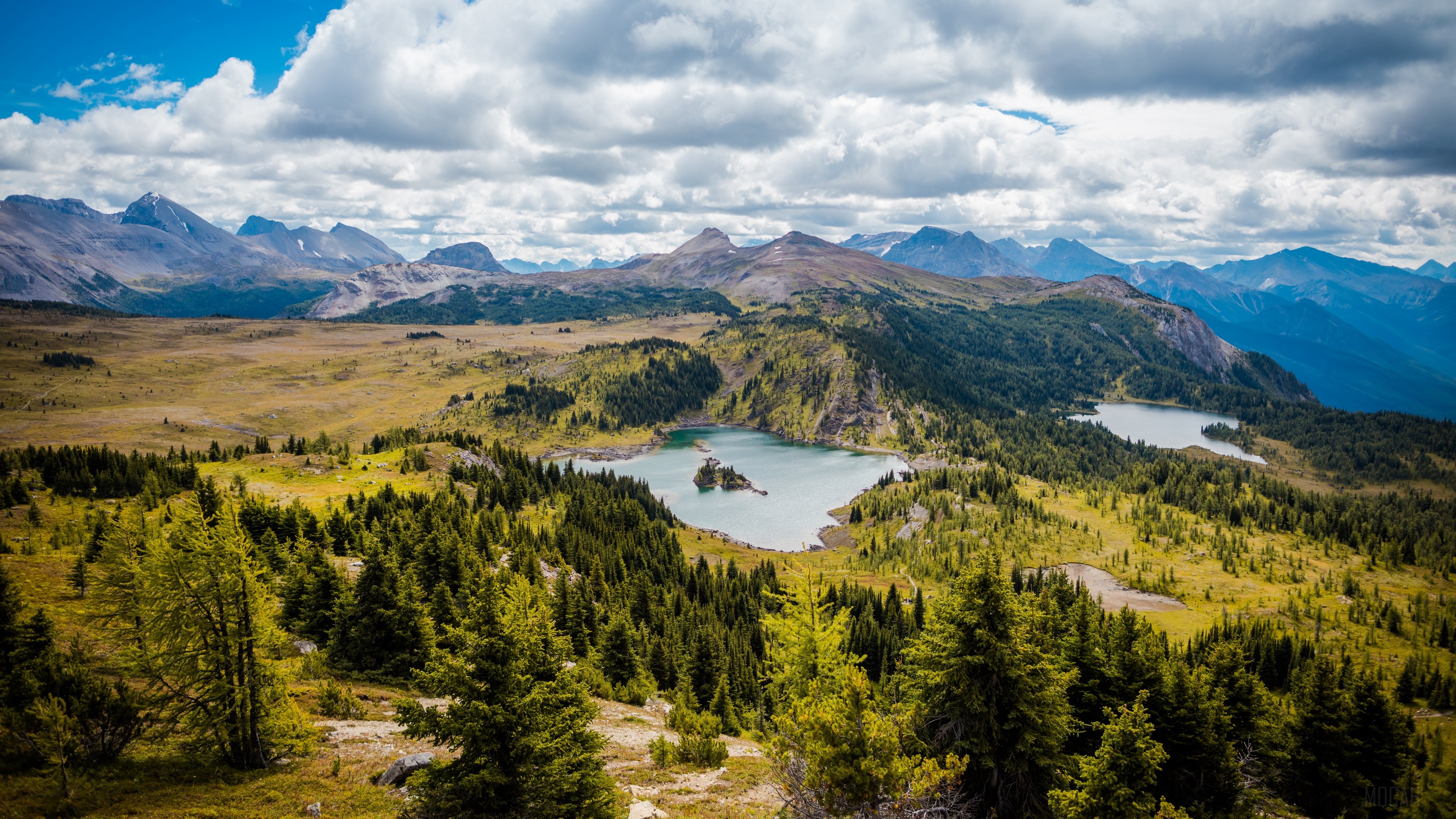 Lake and Mountains Landscape 4K HD Wallpaper