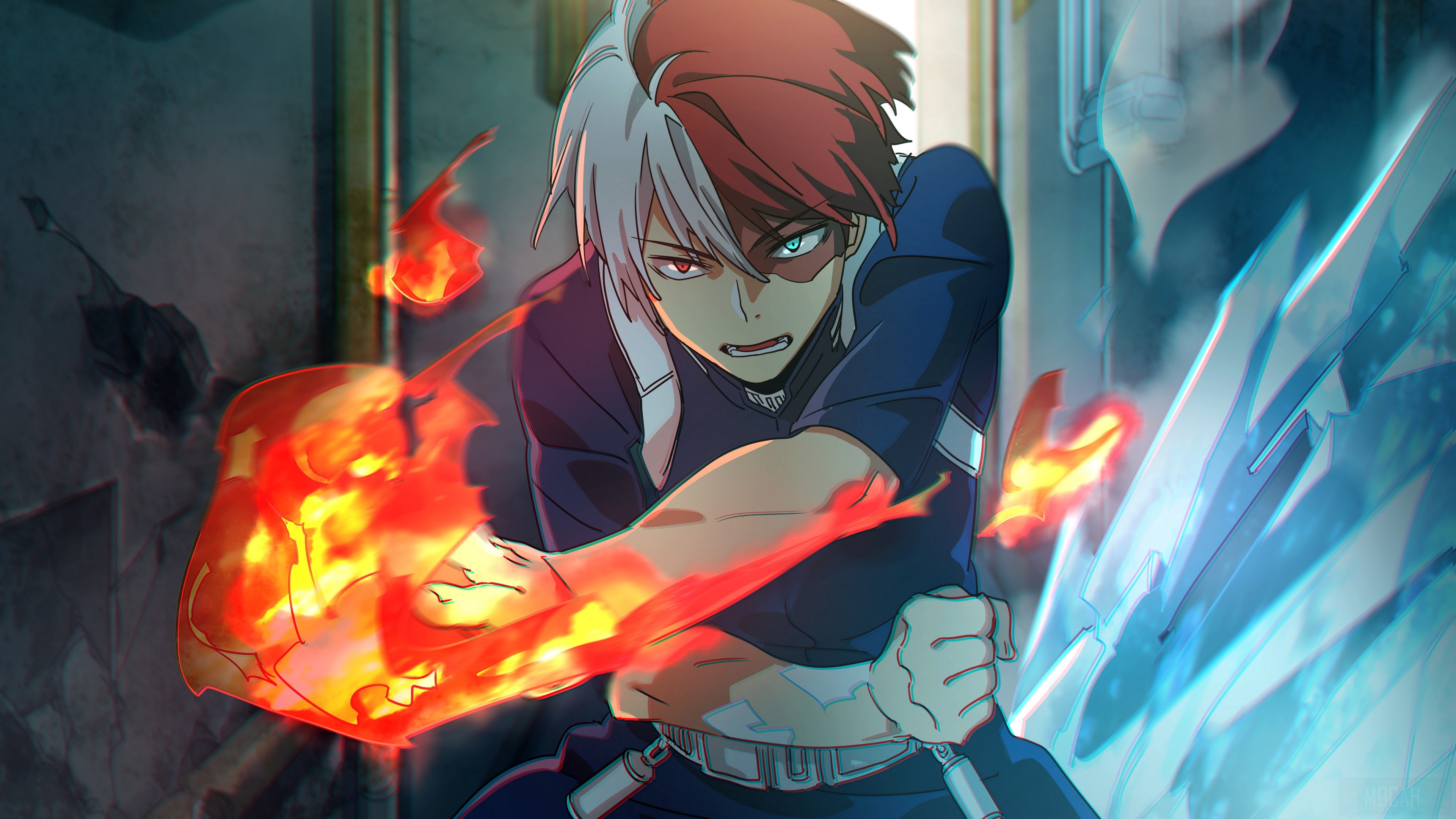 Shouto Todoroki from My Hero Academia 4K HD Wallpaper