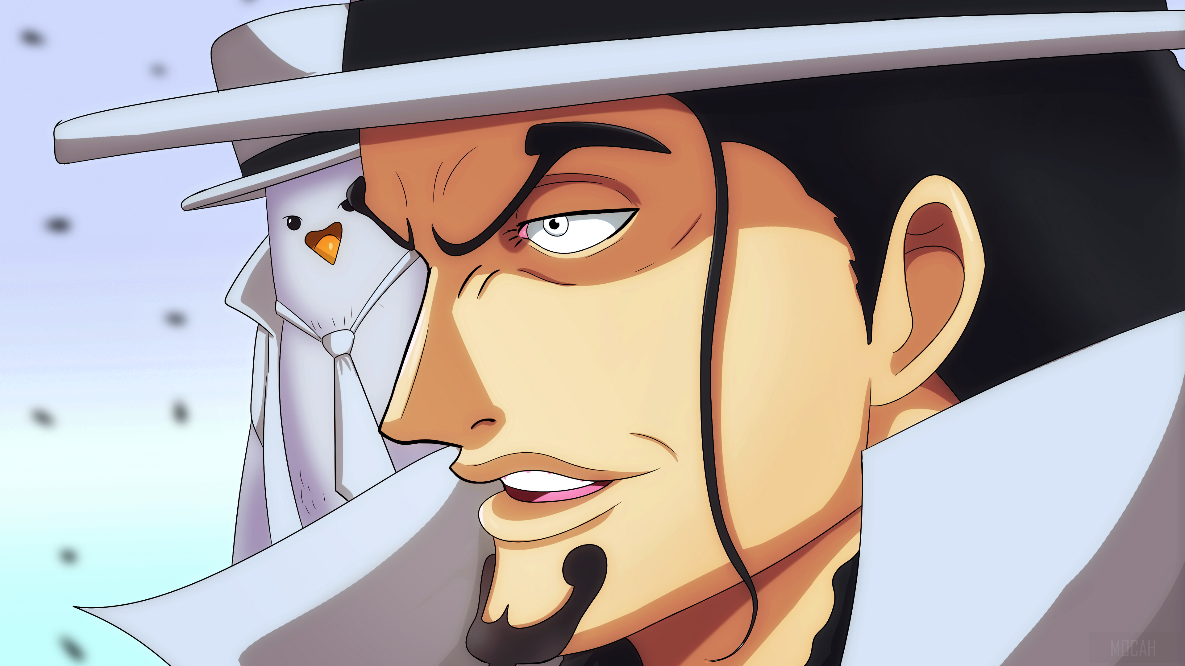 Rob Lucci from One Piece with Hattori HD Wallpaper