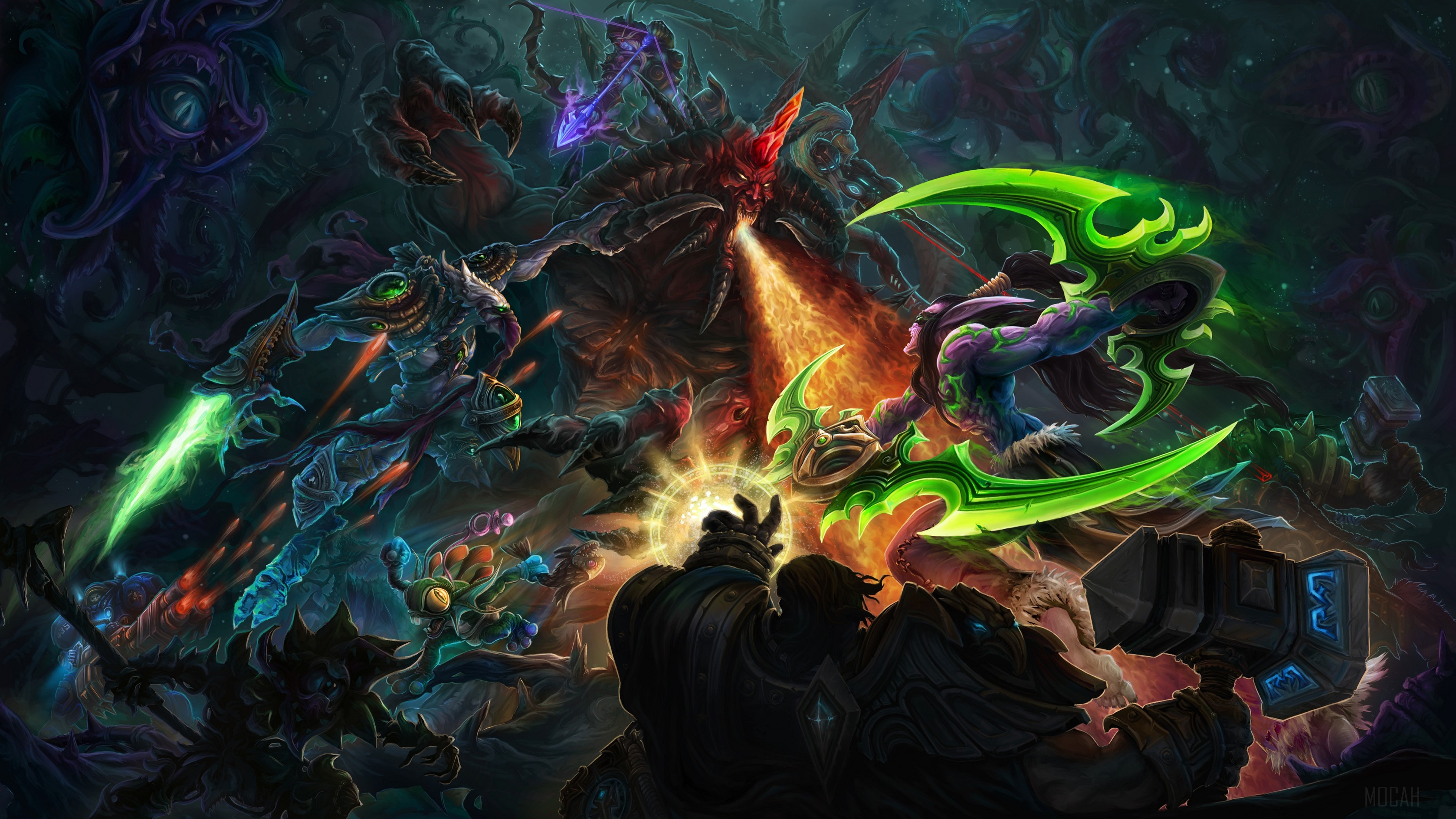 StarCraft II Characters in Battle HD Wallpaper