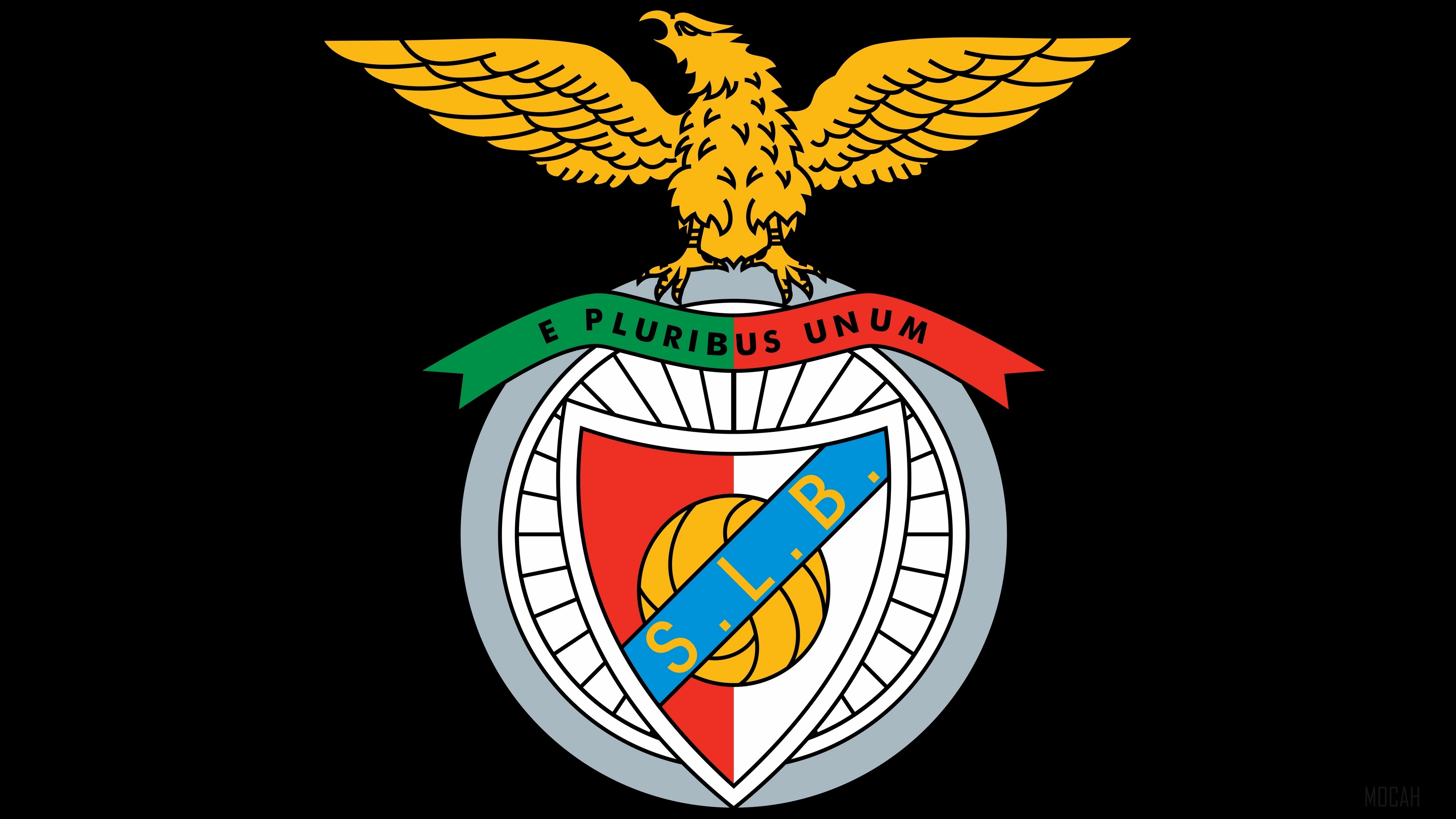 Benfica crest with eagle and motto HD Wallpaper