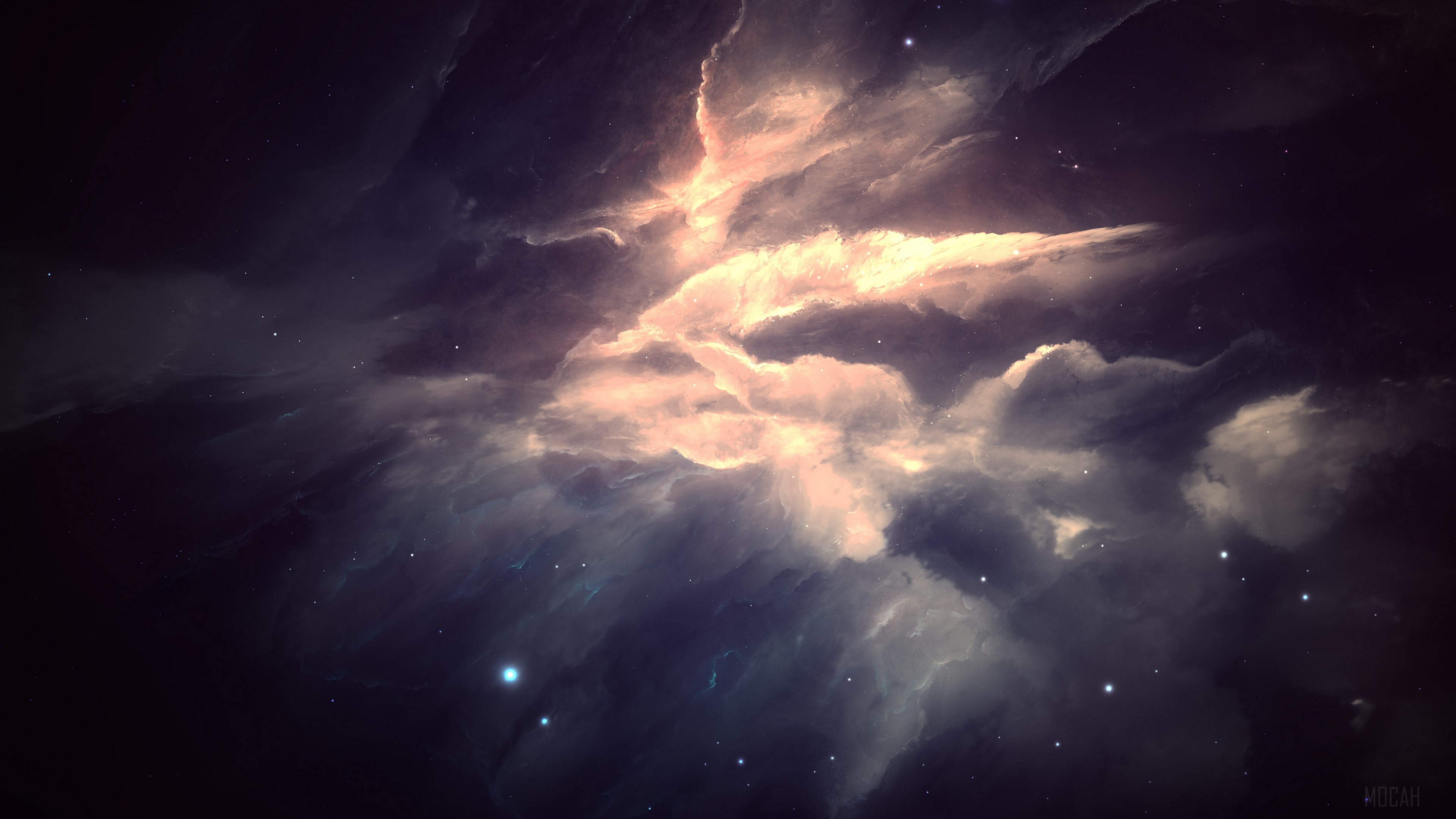 Fantasy Space Nebula 4K HD Wallpaper