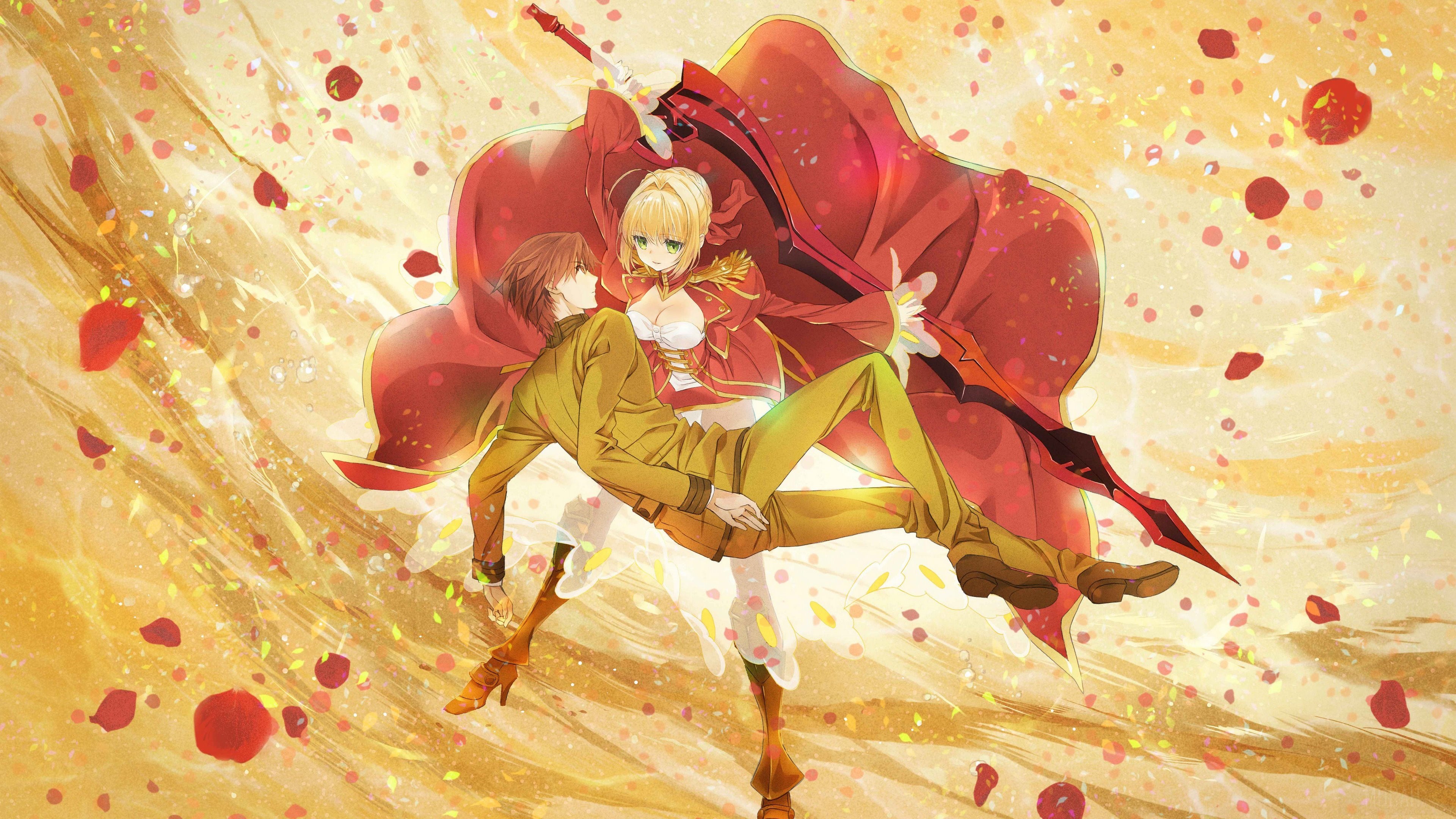 Hakuno Kishinami and Nero Claudius from Fate/Extra CCC 4K HD Wallpaper