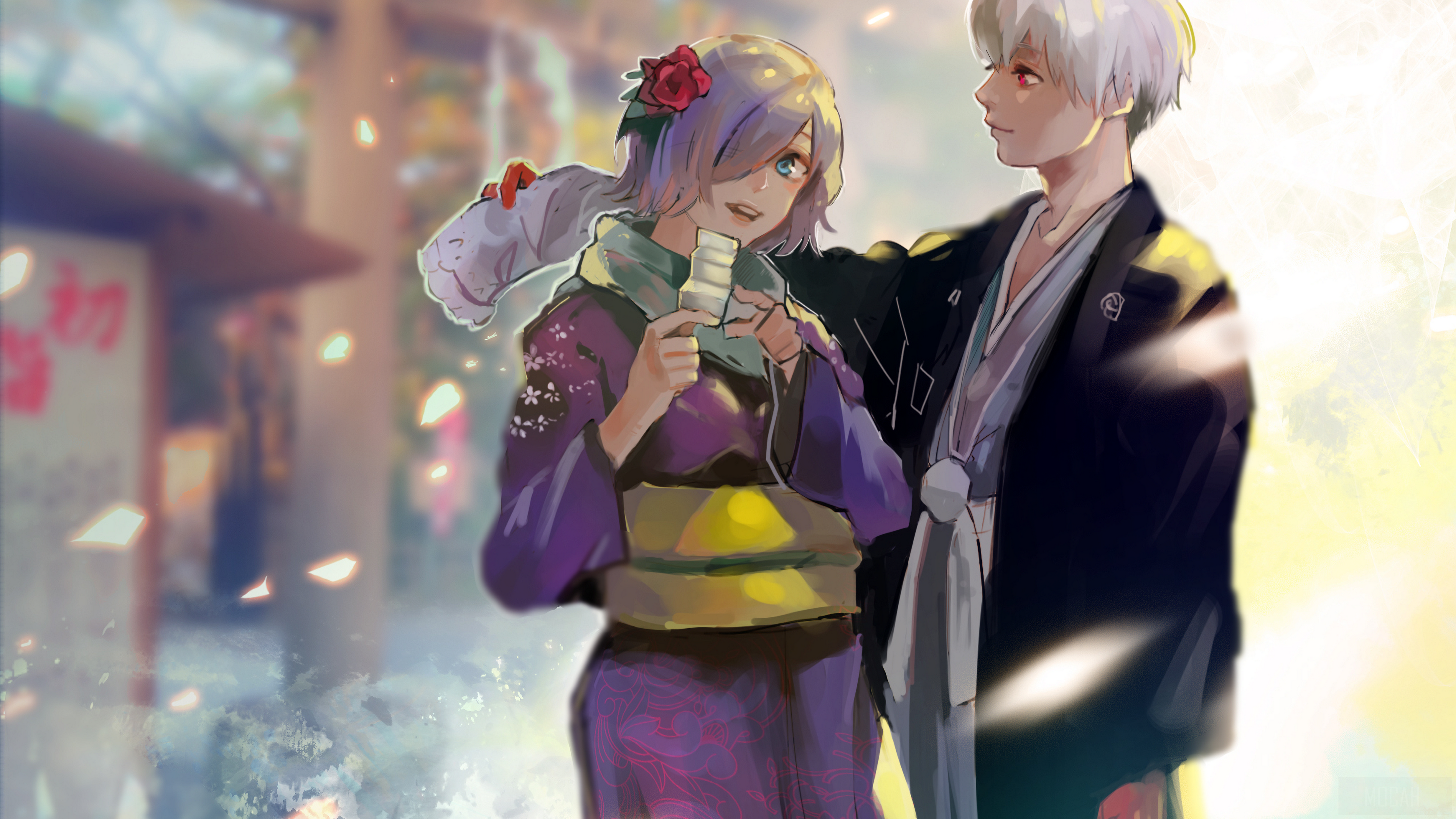 Haise Sasaki and Touka Kirishima 4K HD Wallpaper