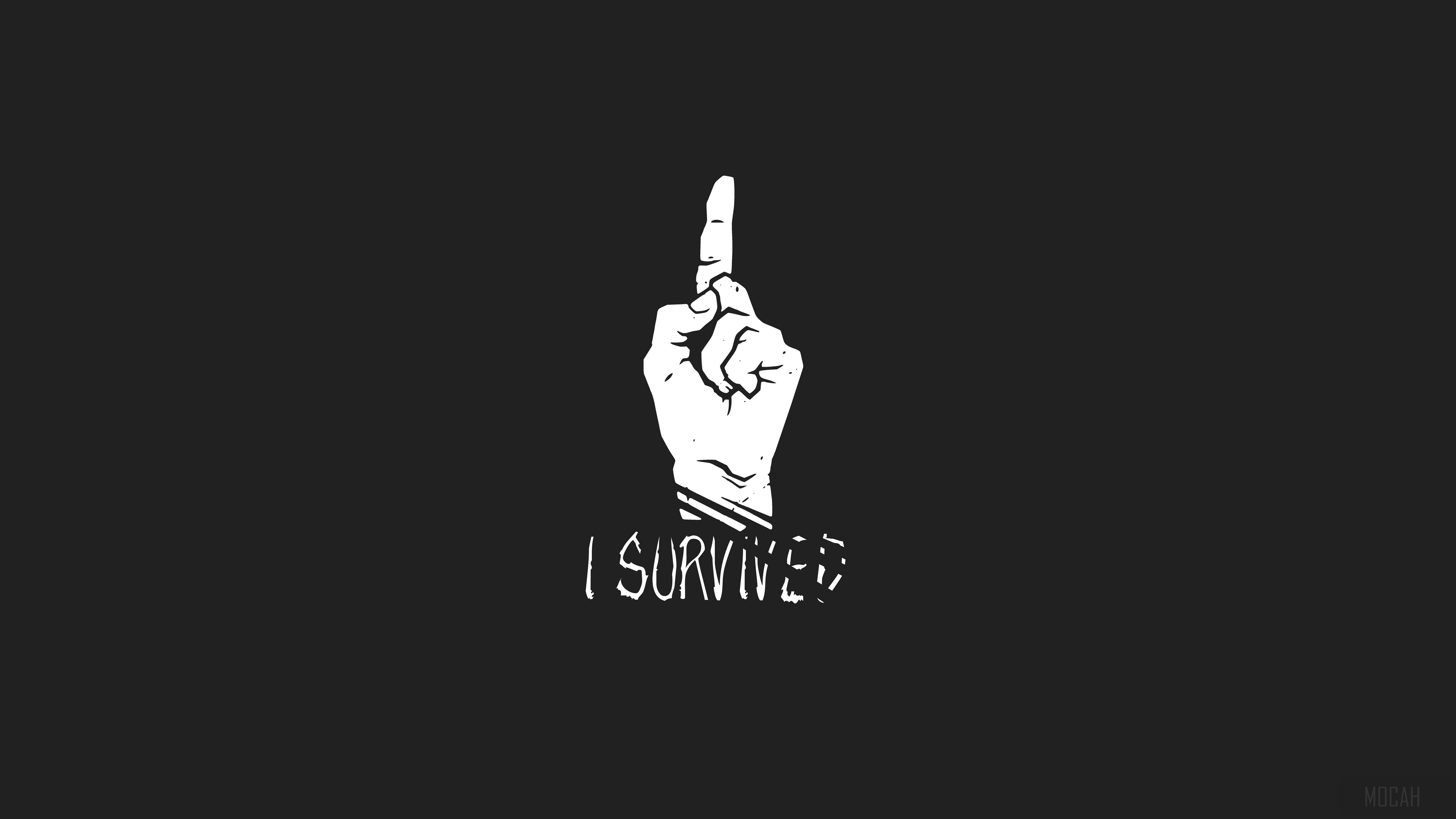 I Survived Minimalist Hand from Dead By Daylight 4K HD Wallpaper