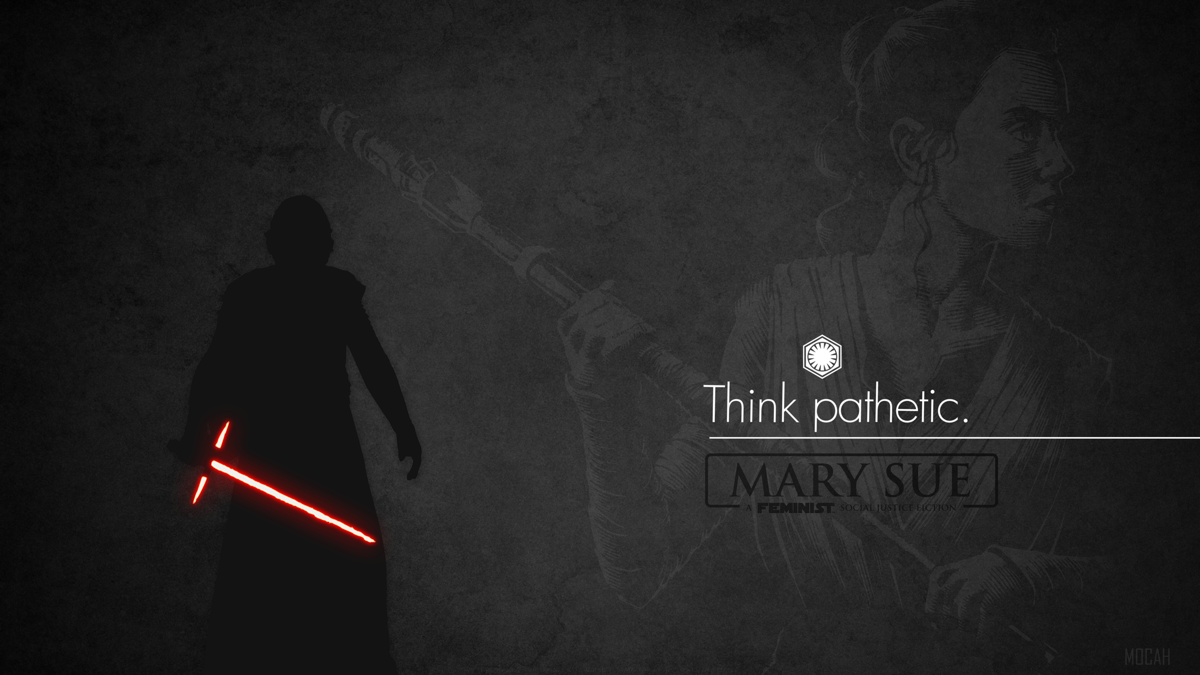 Kylo Ren and Rey from Star Wars HD Wallpaper