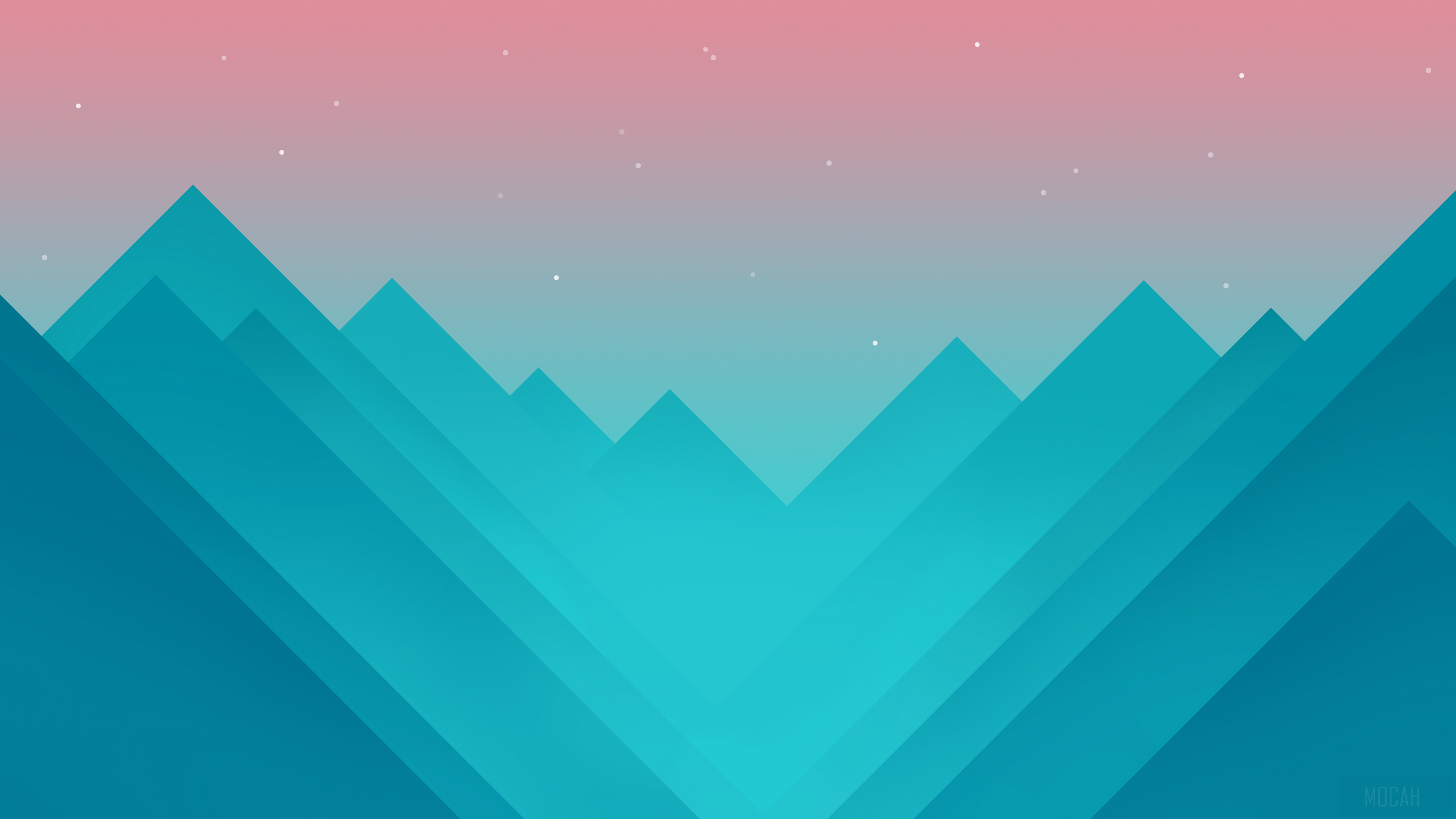 Minimalist Mountain Range with Stars 4K HD Wallpaper