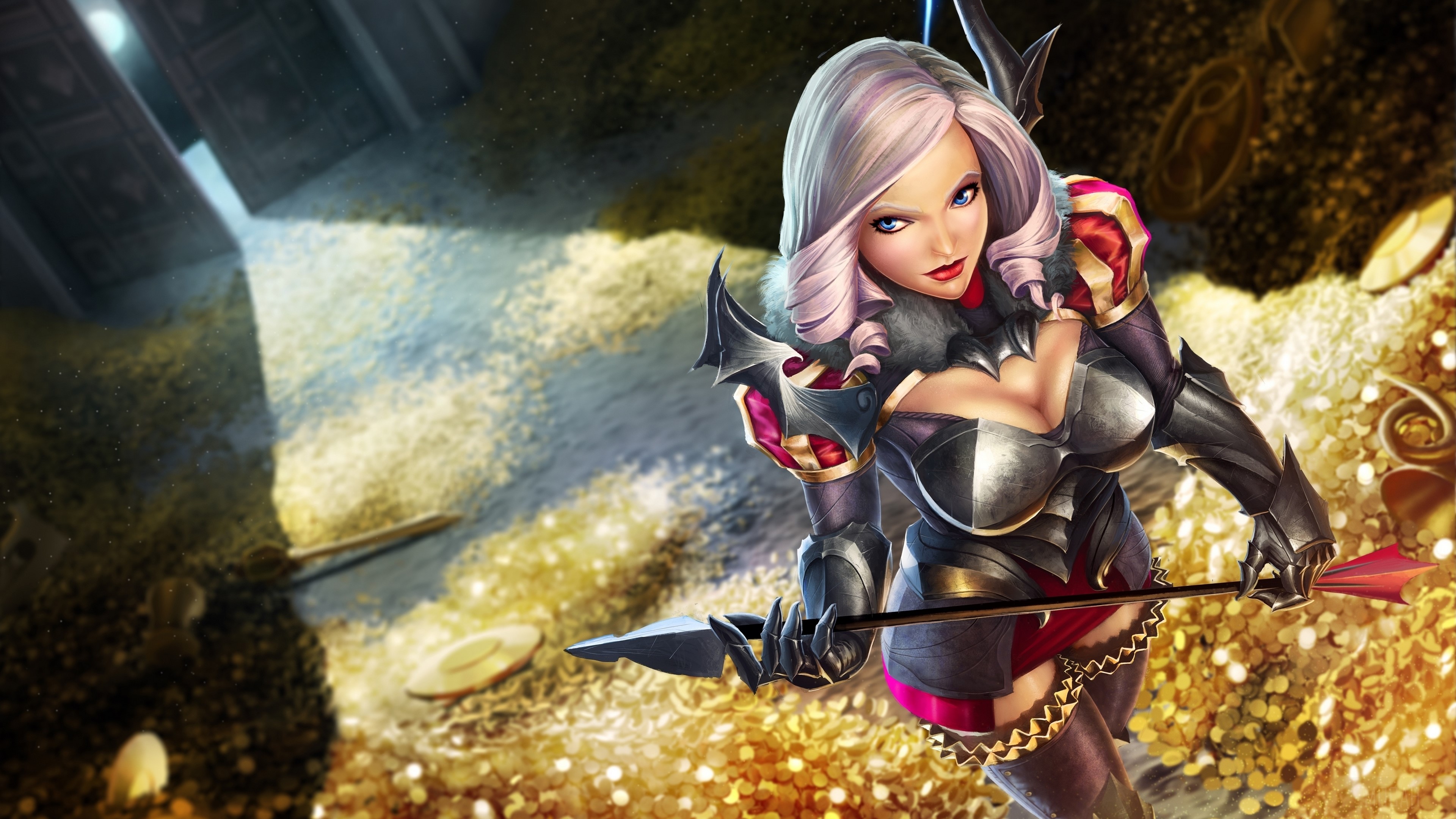 Ashe from League of Legends with Gold HD Wallpaper