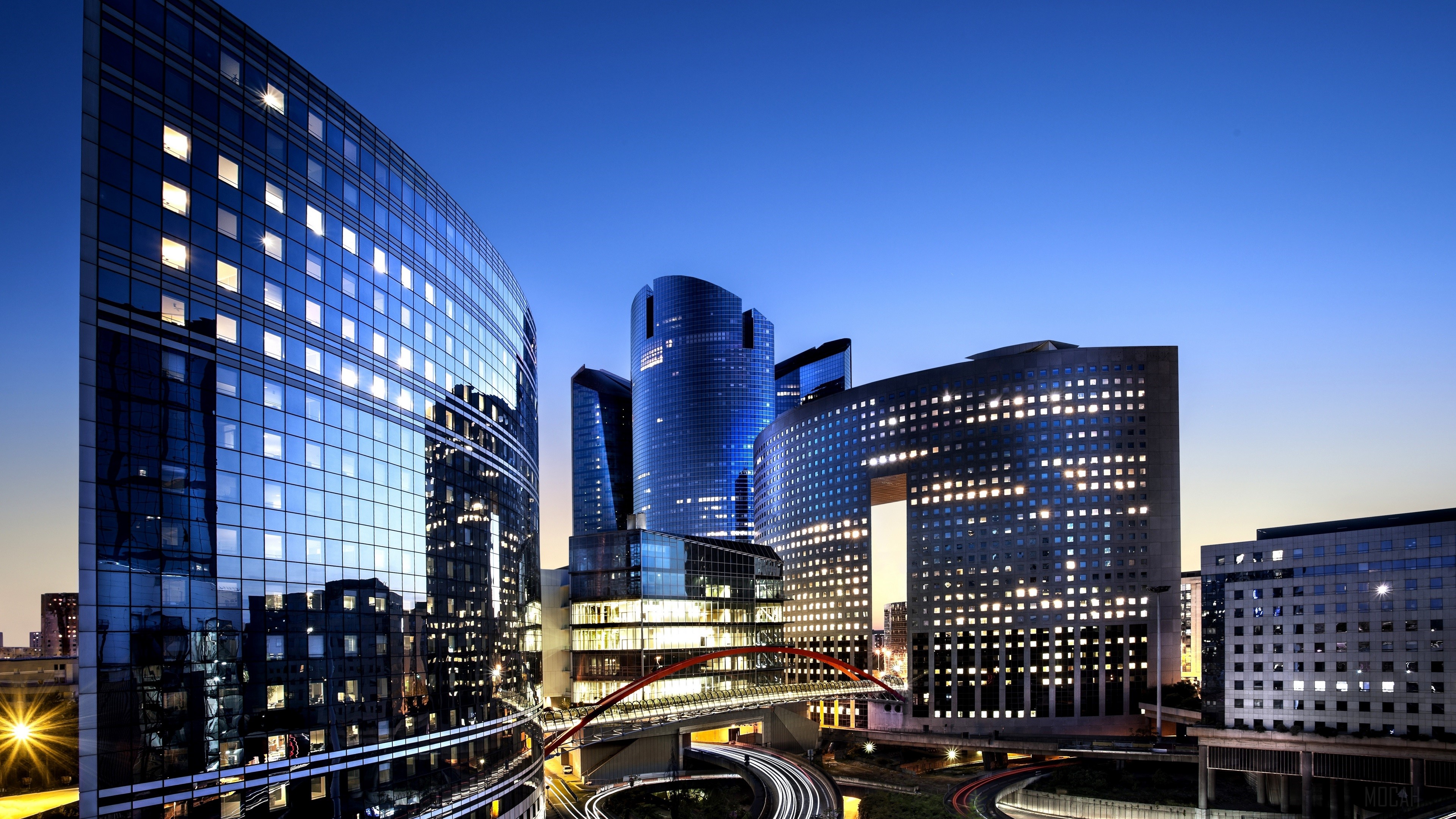 La Défense business district in Paris, France 4K HD Wallpaper