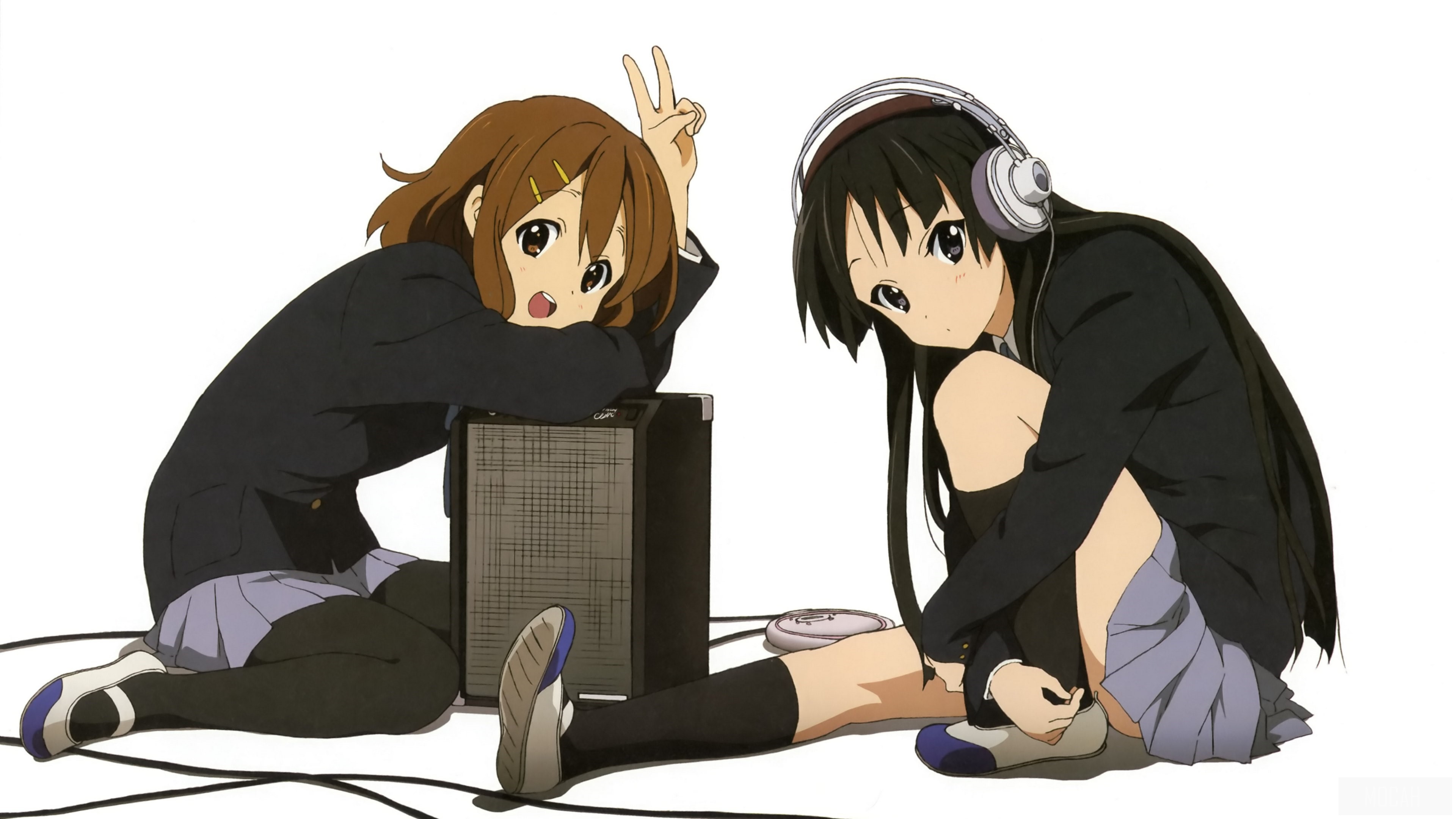 Yui Hirasawa and Mio Akiyama from K-On! 4K HD Wallpaper