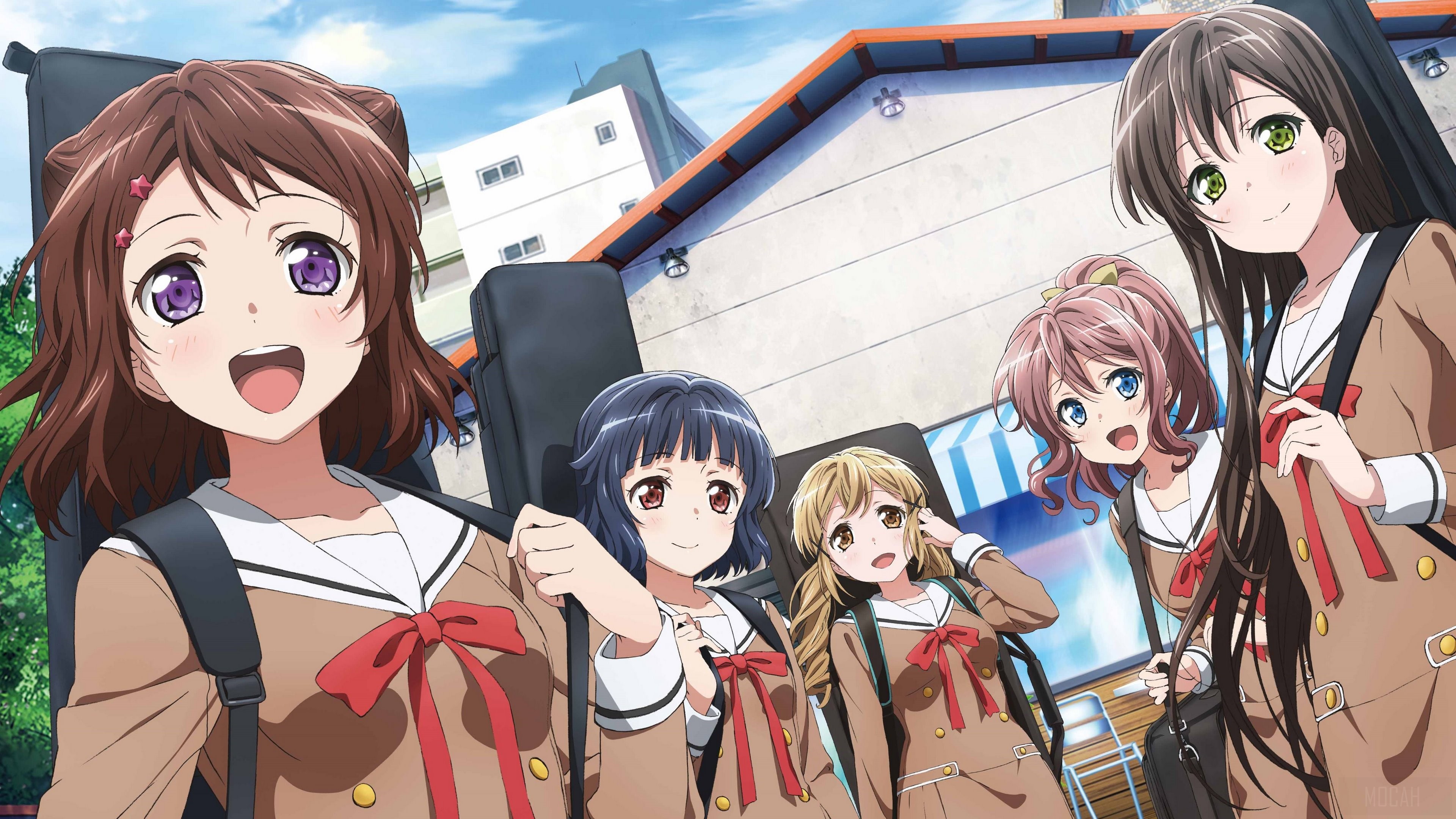 Kasumi Toyama and friends from BanG Dream! 4K HD Wallpaper