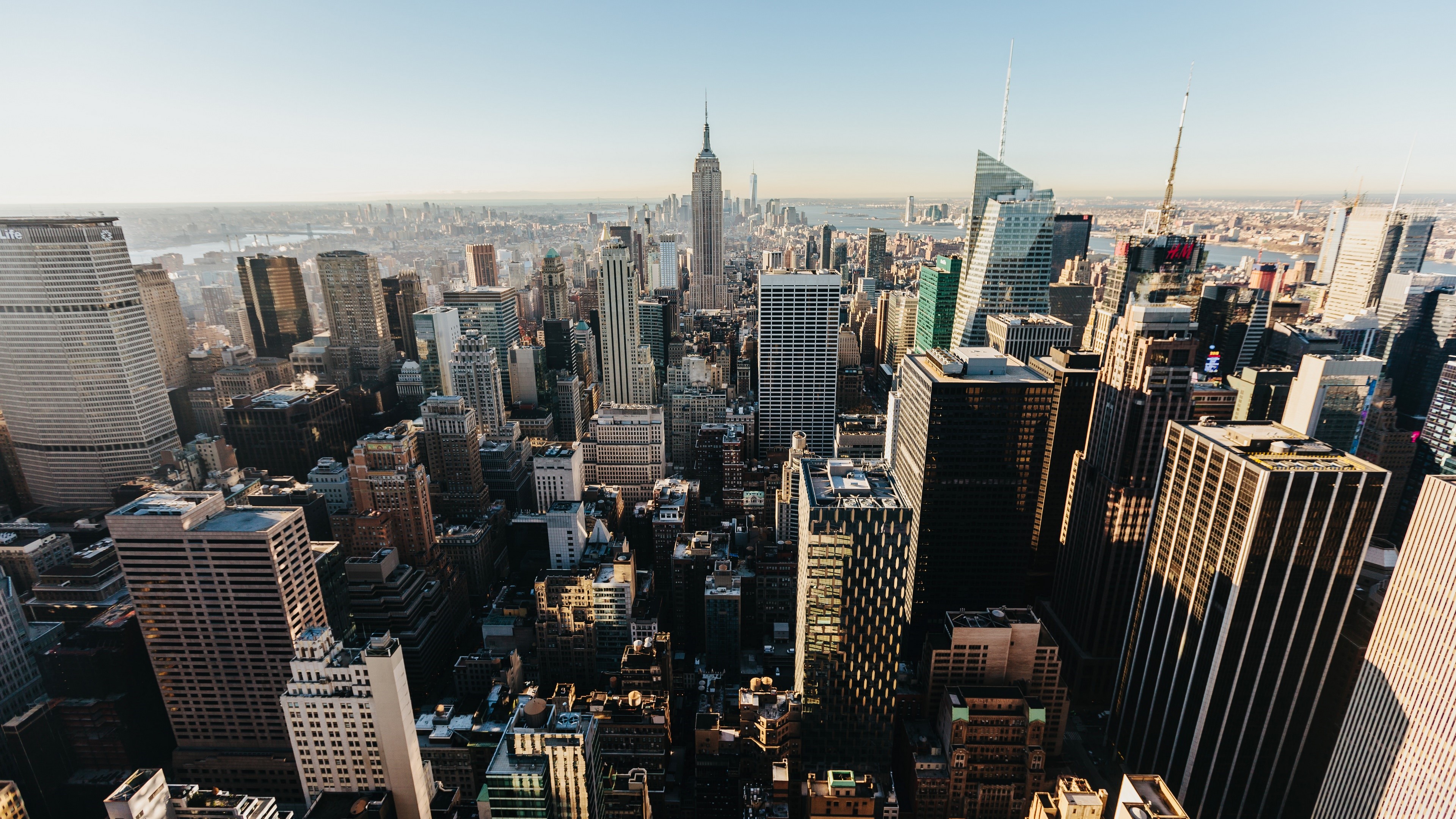 New York City Skyscraper Cityscape with Empire State Building 4K HD Wallpaper