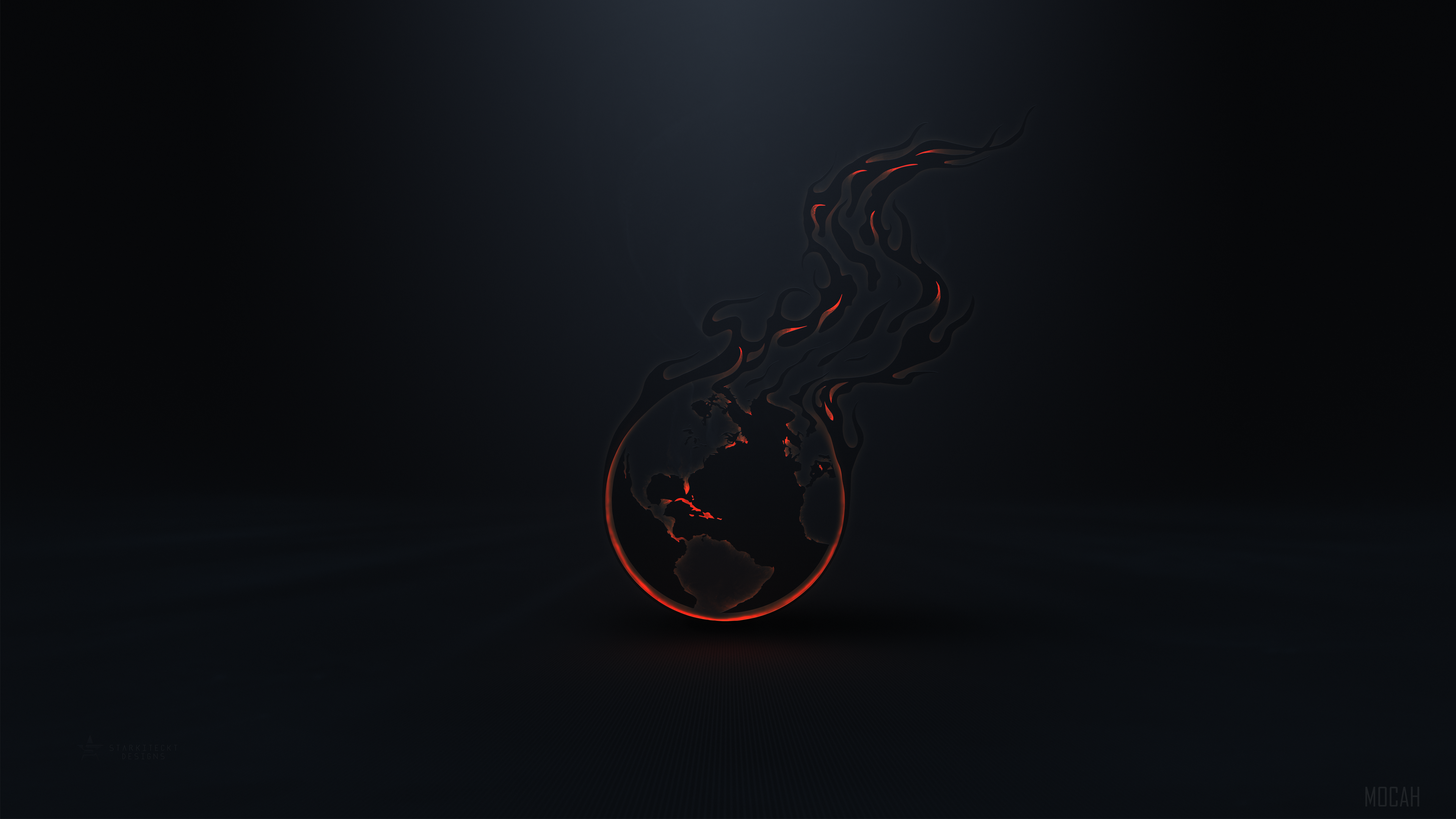 Earth on fire 4K HD Wallpaper