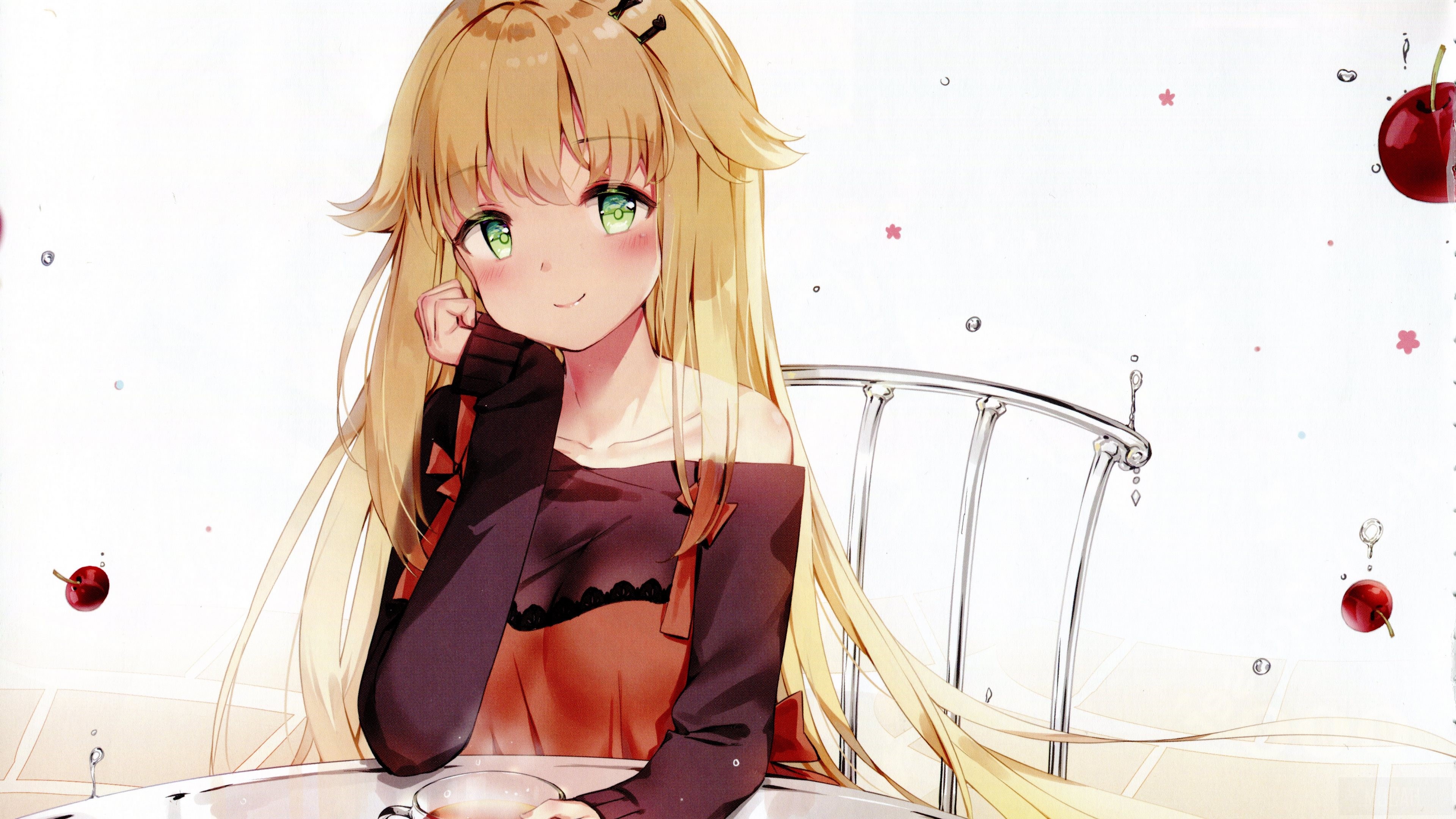 Aurora from Azur Lane with blonde hair and green eyes HD Wallpaper