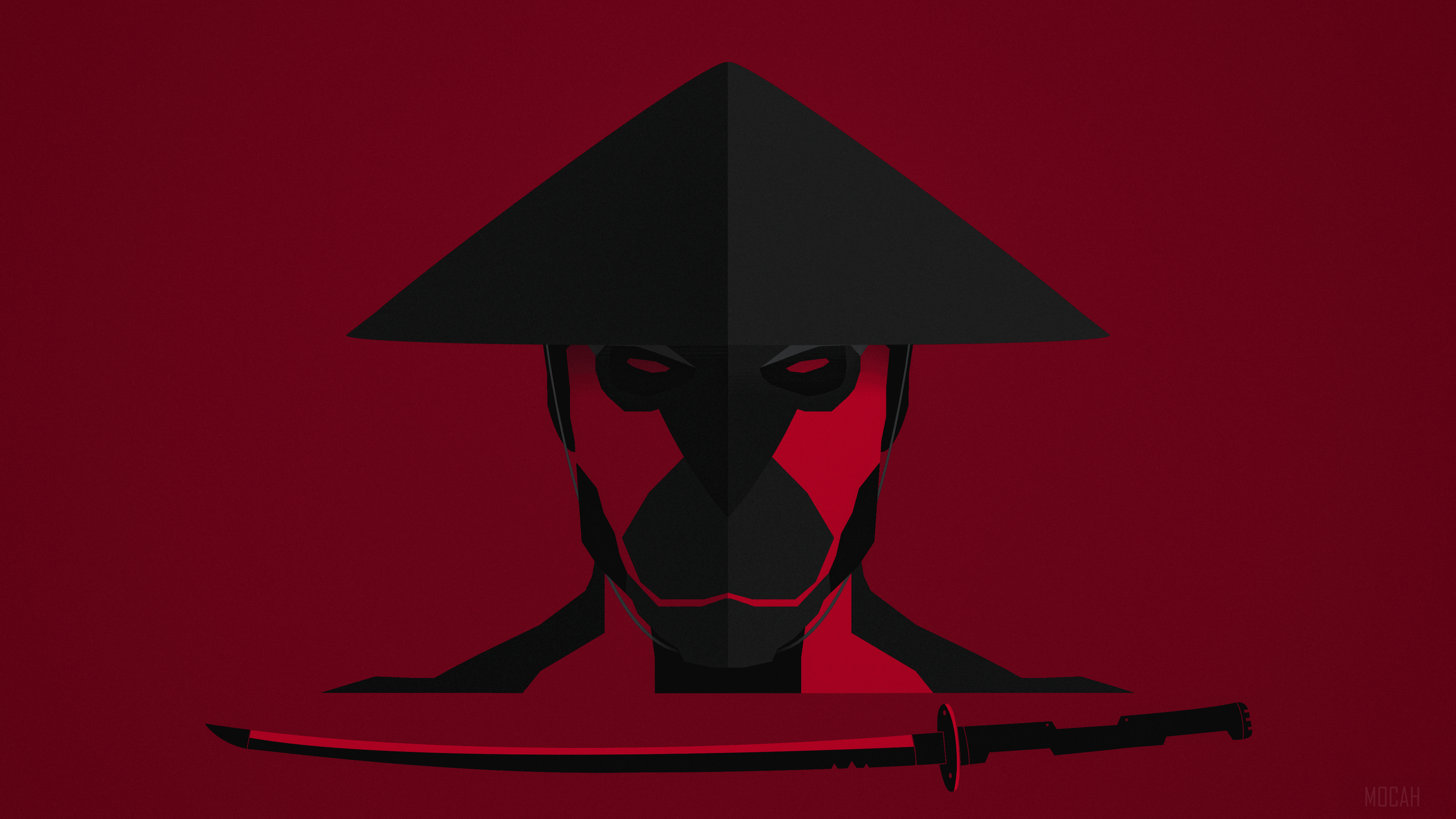Samurai with Katana 4K HD Wallpaper