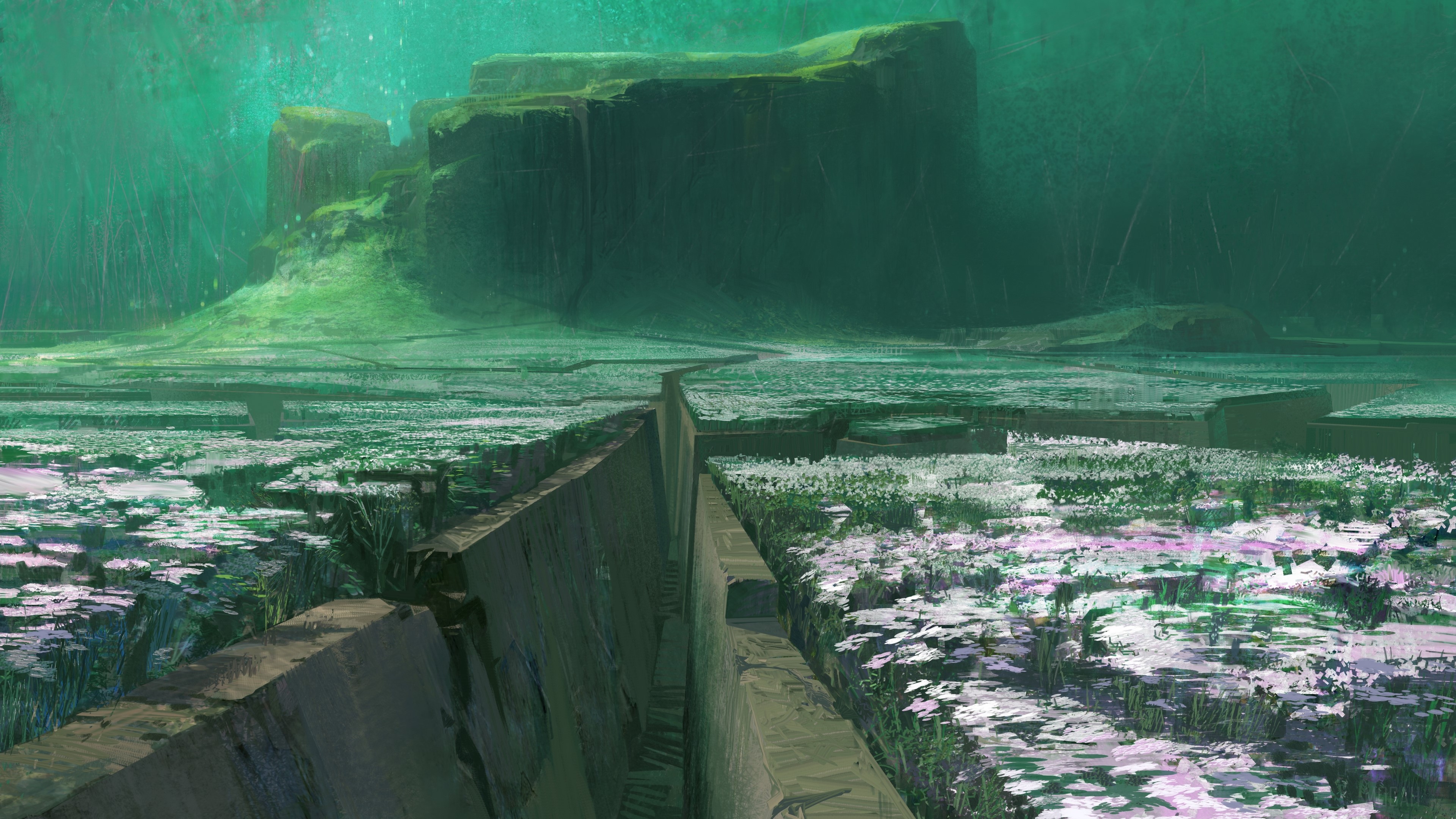 Destiny underwater landscape 4K HD Wallpaper