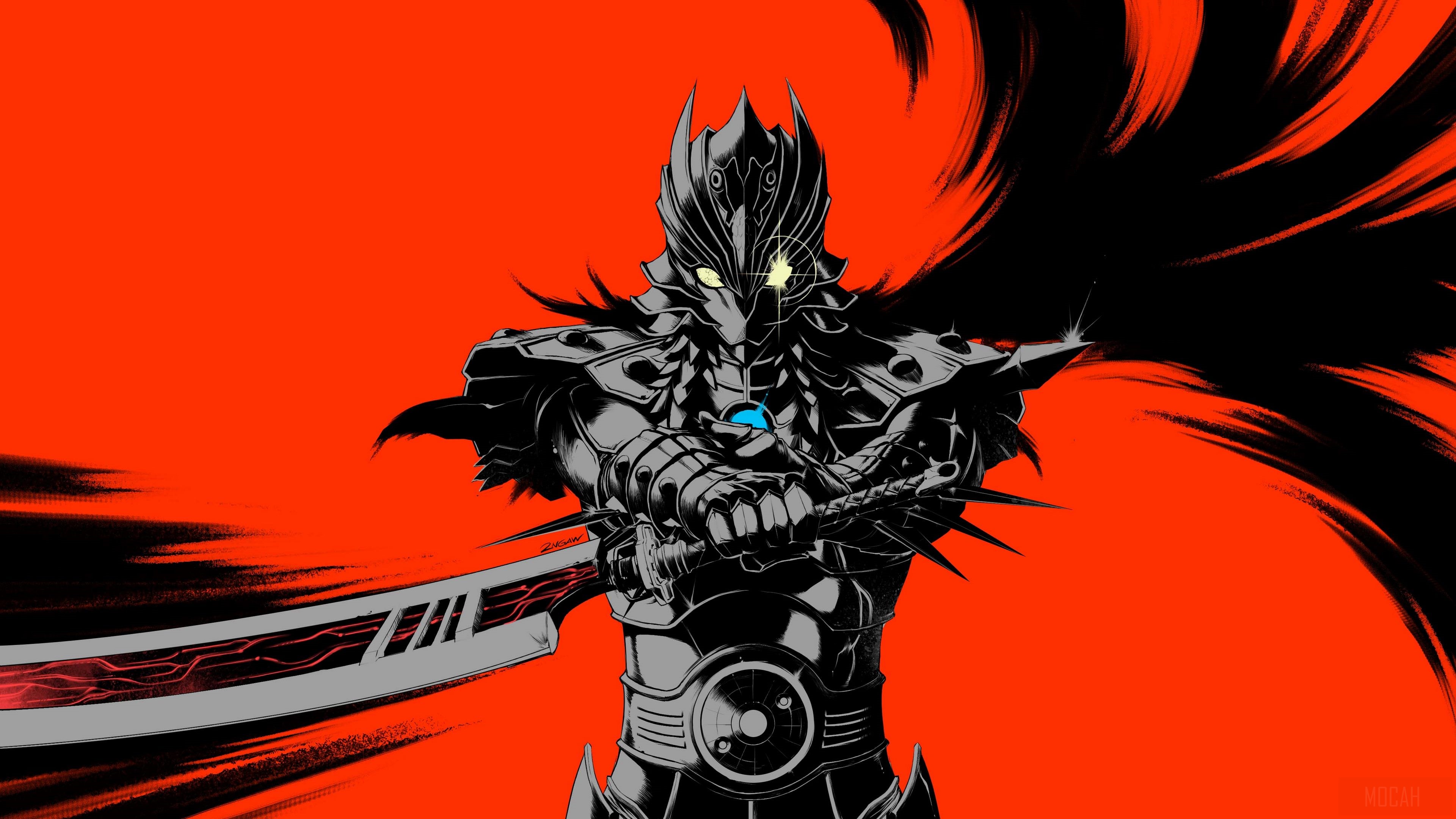 4K Dark Knight with Sword HD Wallpaper