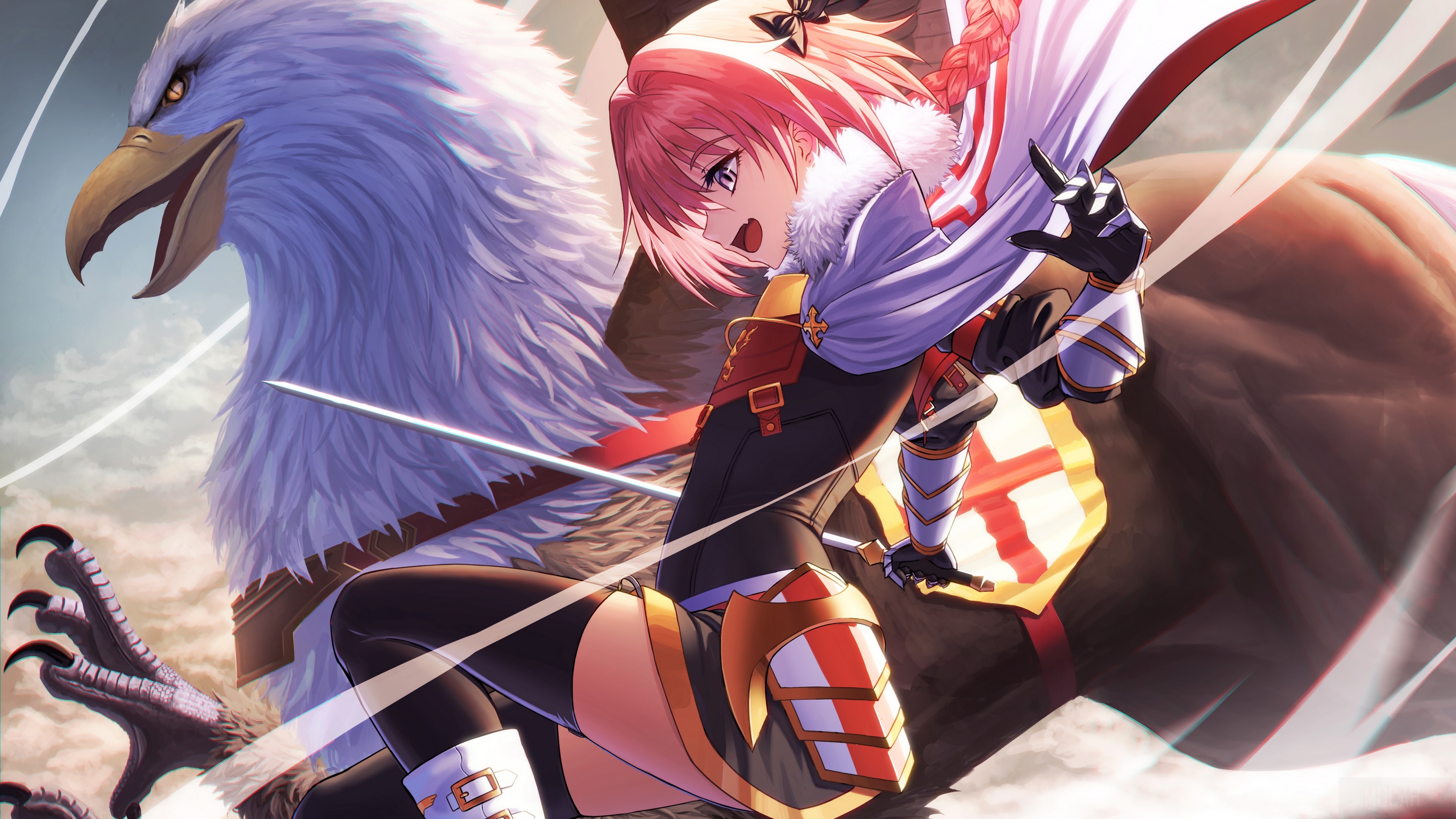 Astolfo on a Griffin HD Wallpaper