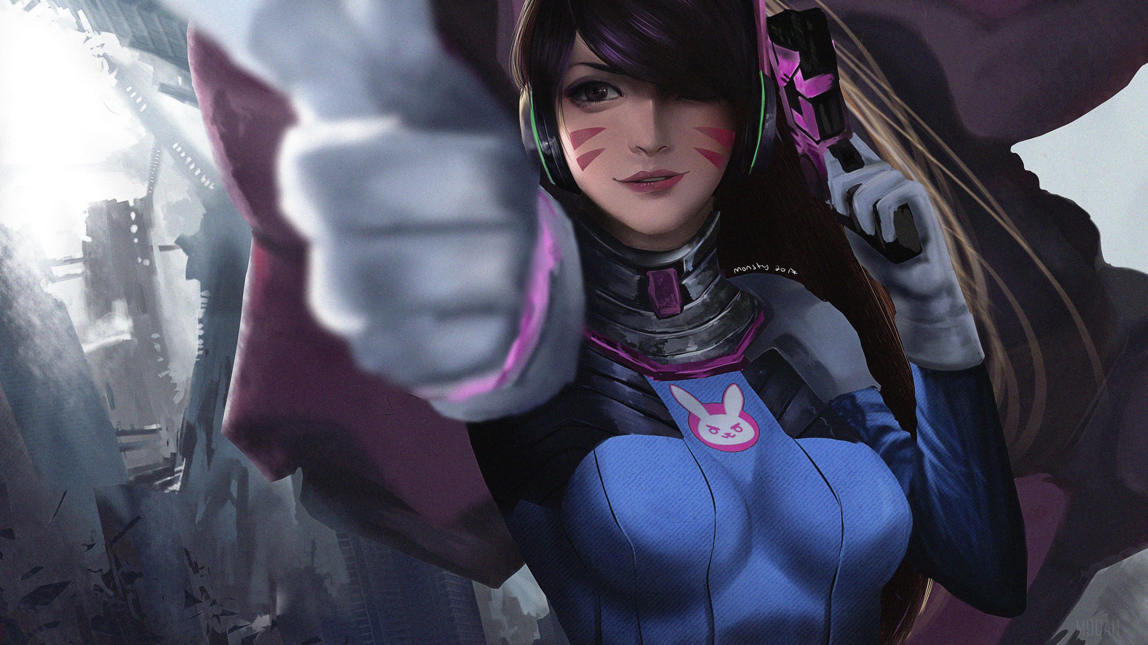 D.Va from Overwatch 4K HD Wallpaper
